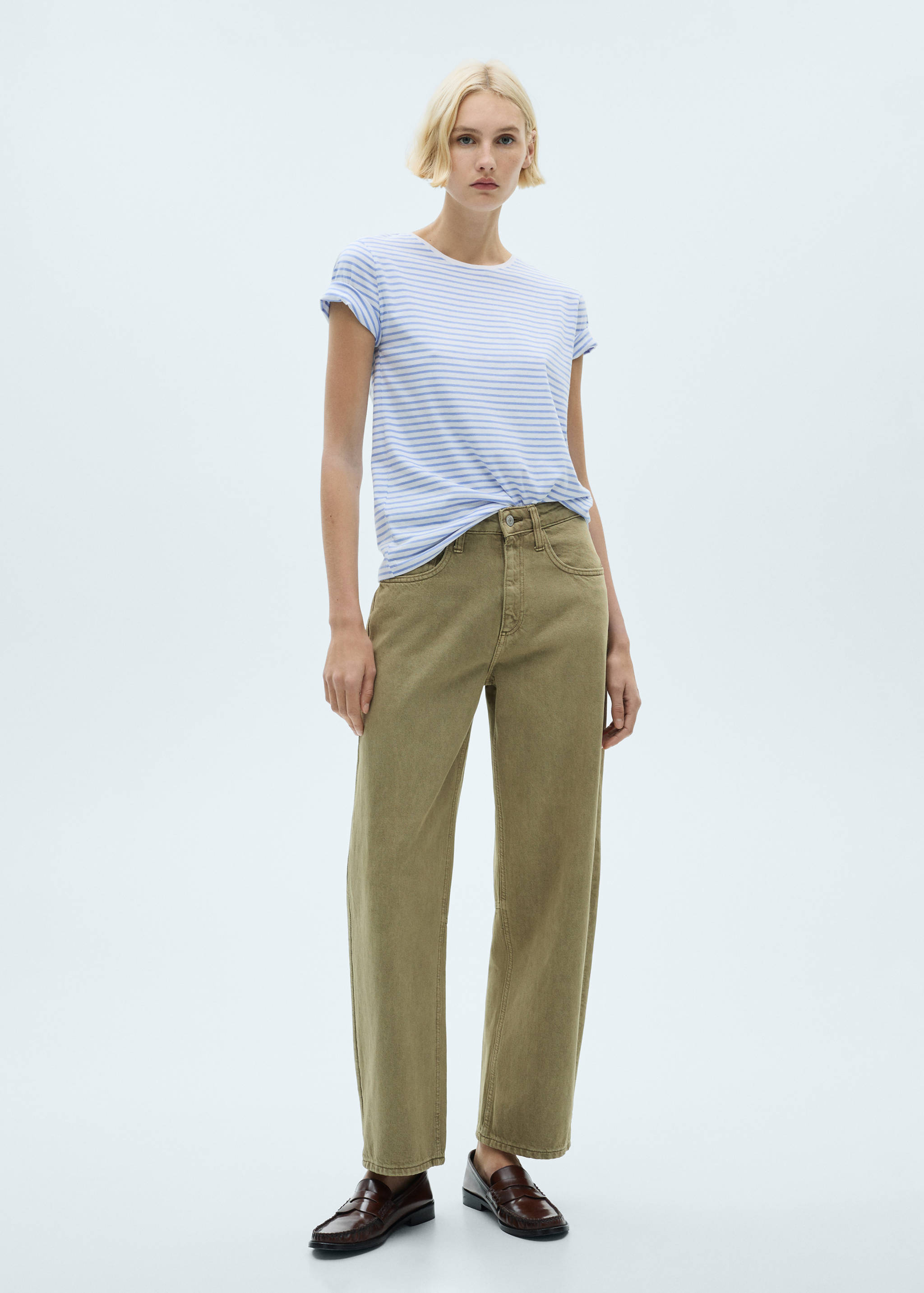 Striped short-sleeved t-shirt - General plane