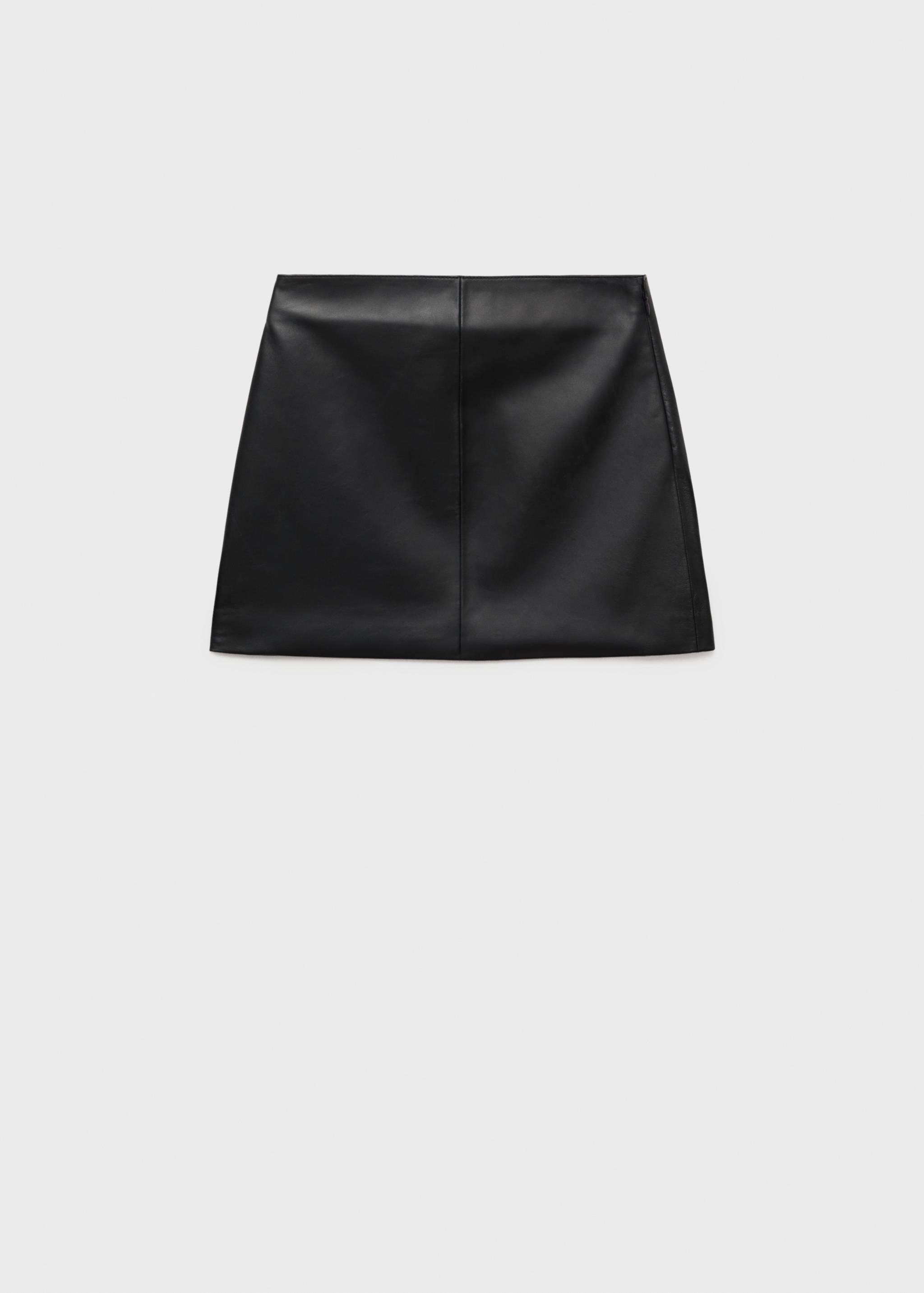 Leather skirt with stitching detail - Article without model