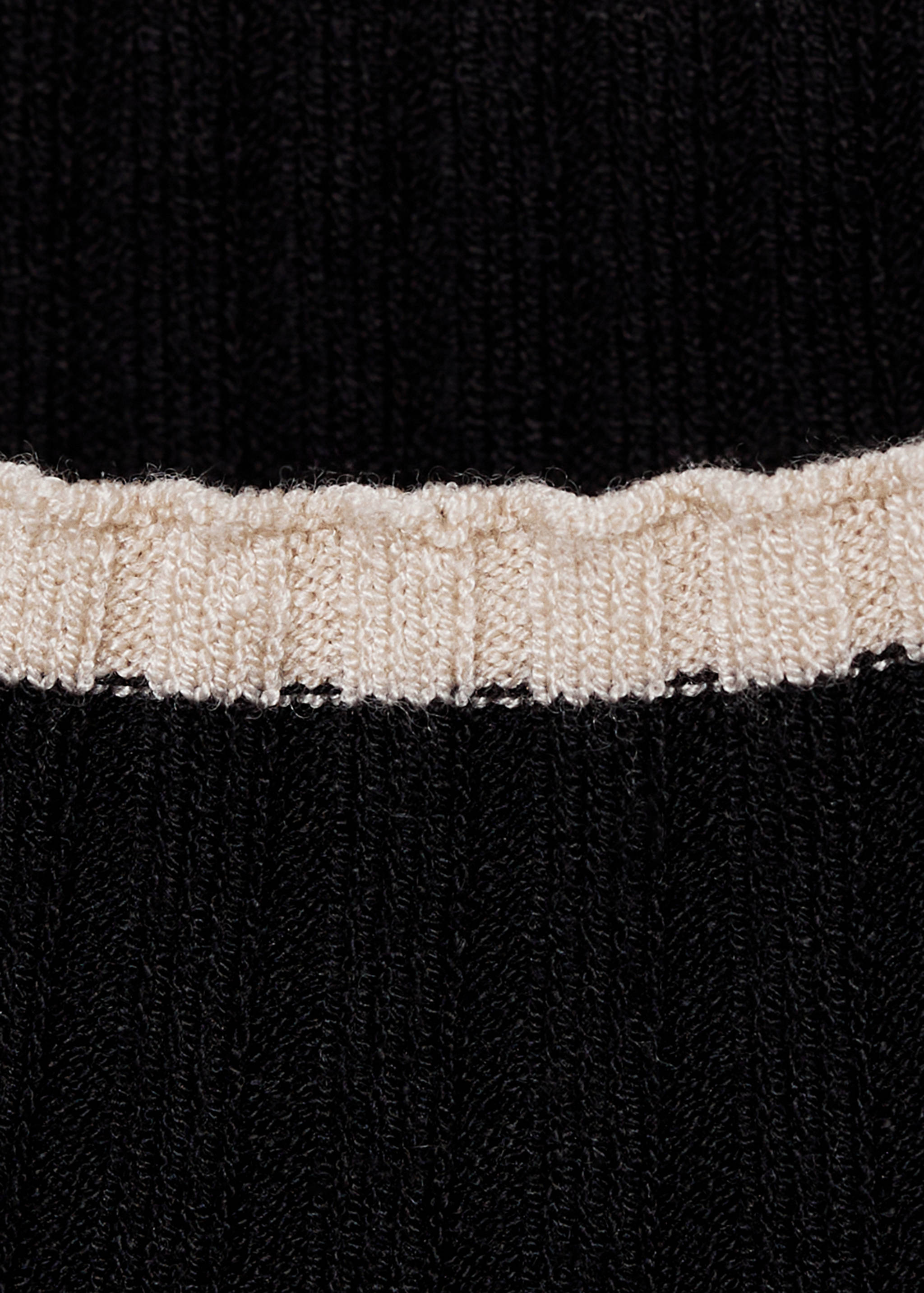 Contrast ribbed knit dress - Details of the article 8