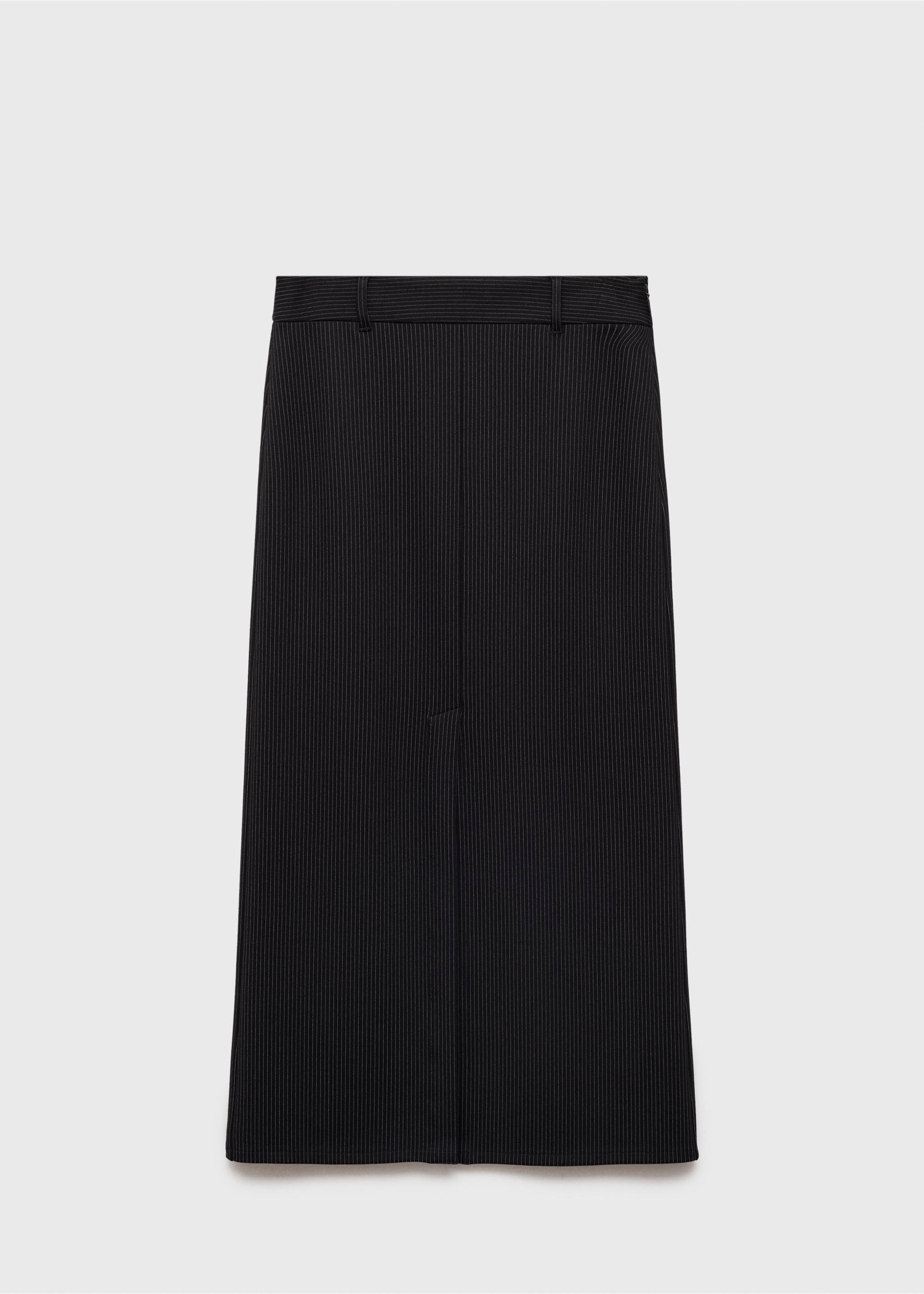 Pinstripe suit skirt - Article without model, Black. Ref: 87094078-00.