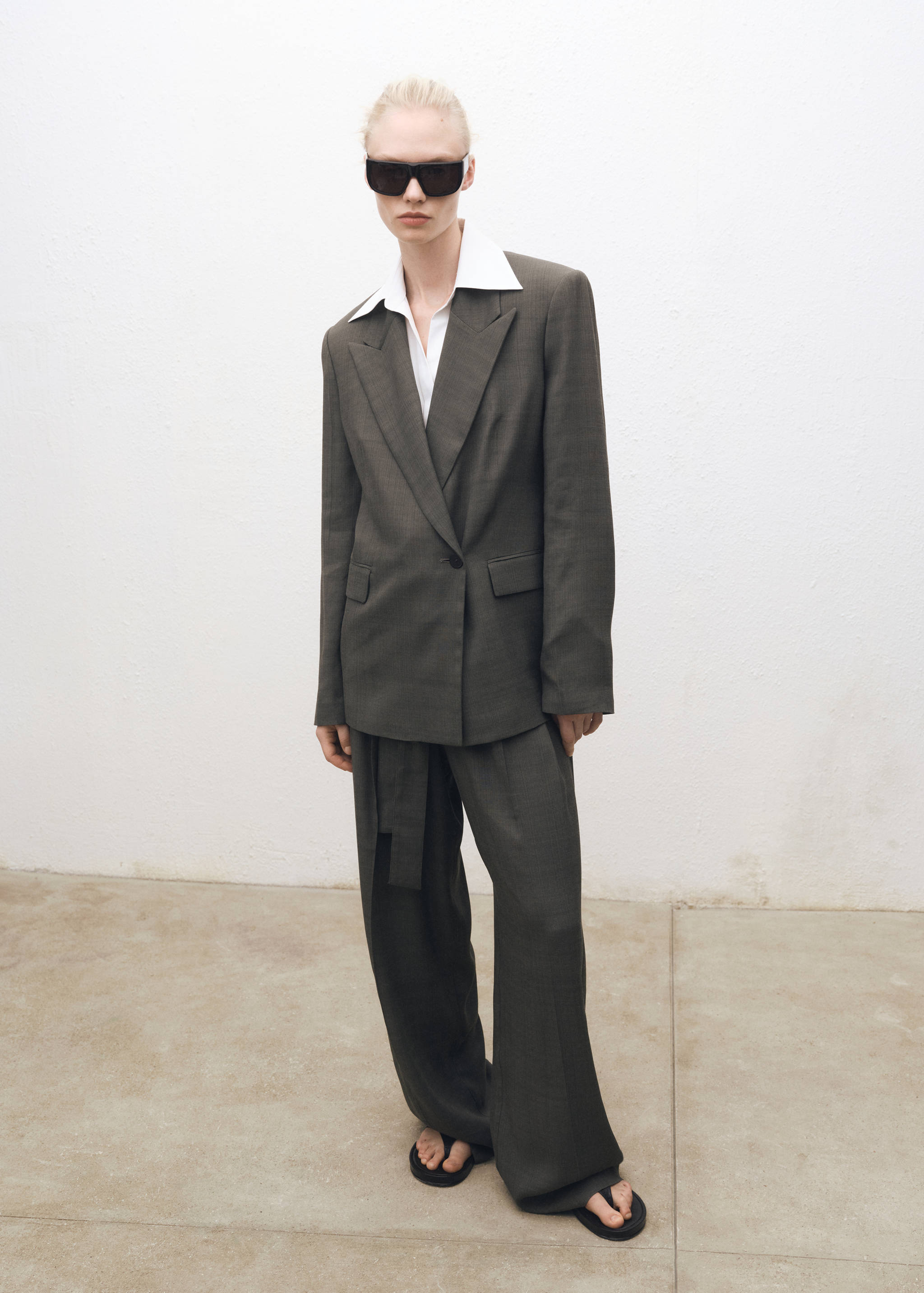 Regular cotton lyocell-blend shirt - General plane