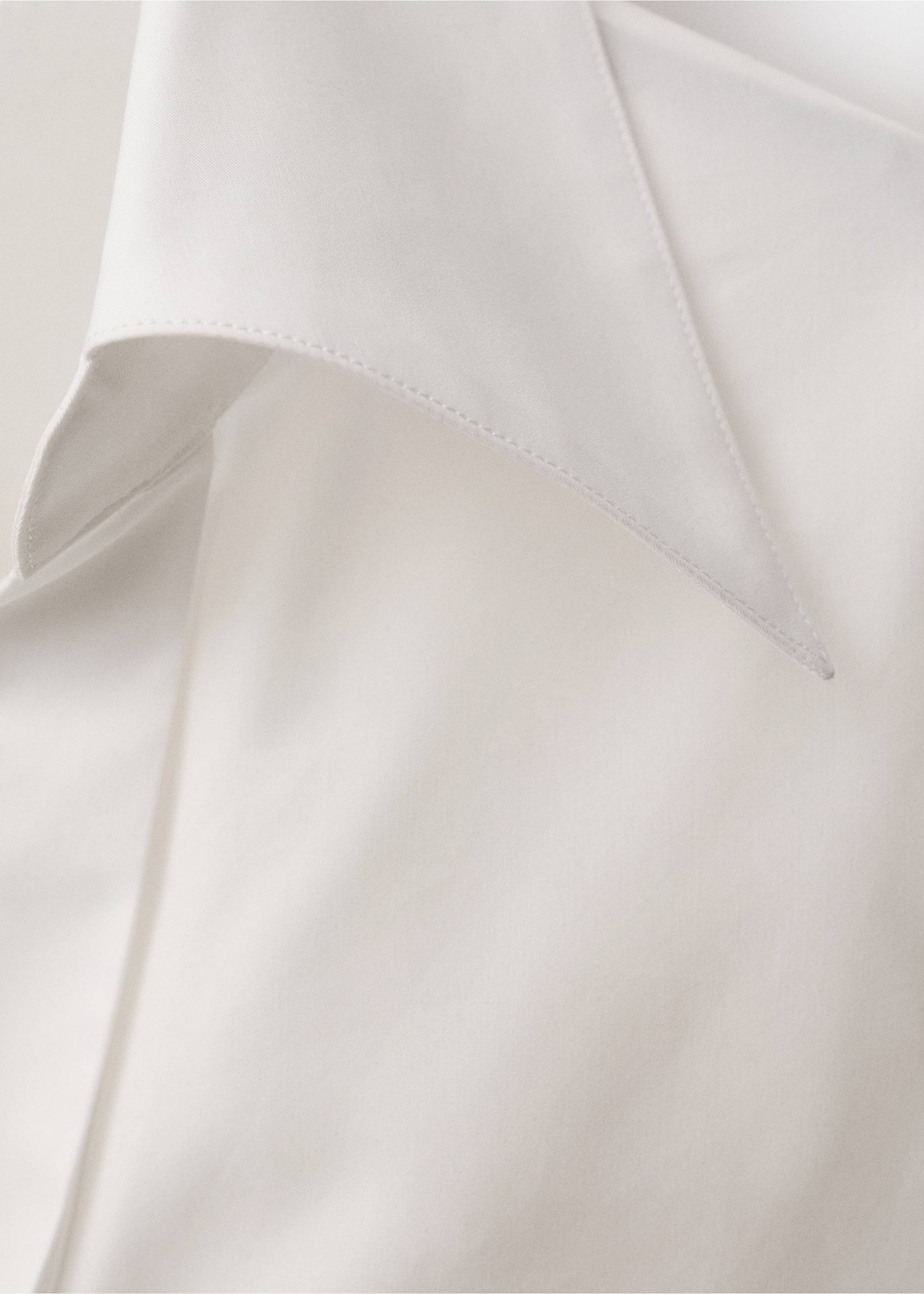 Regular cotton lyocell-blend shirt - Details of the article 8, Off White. Ref: 87094081-00.