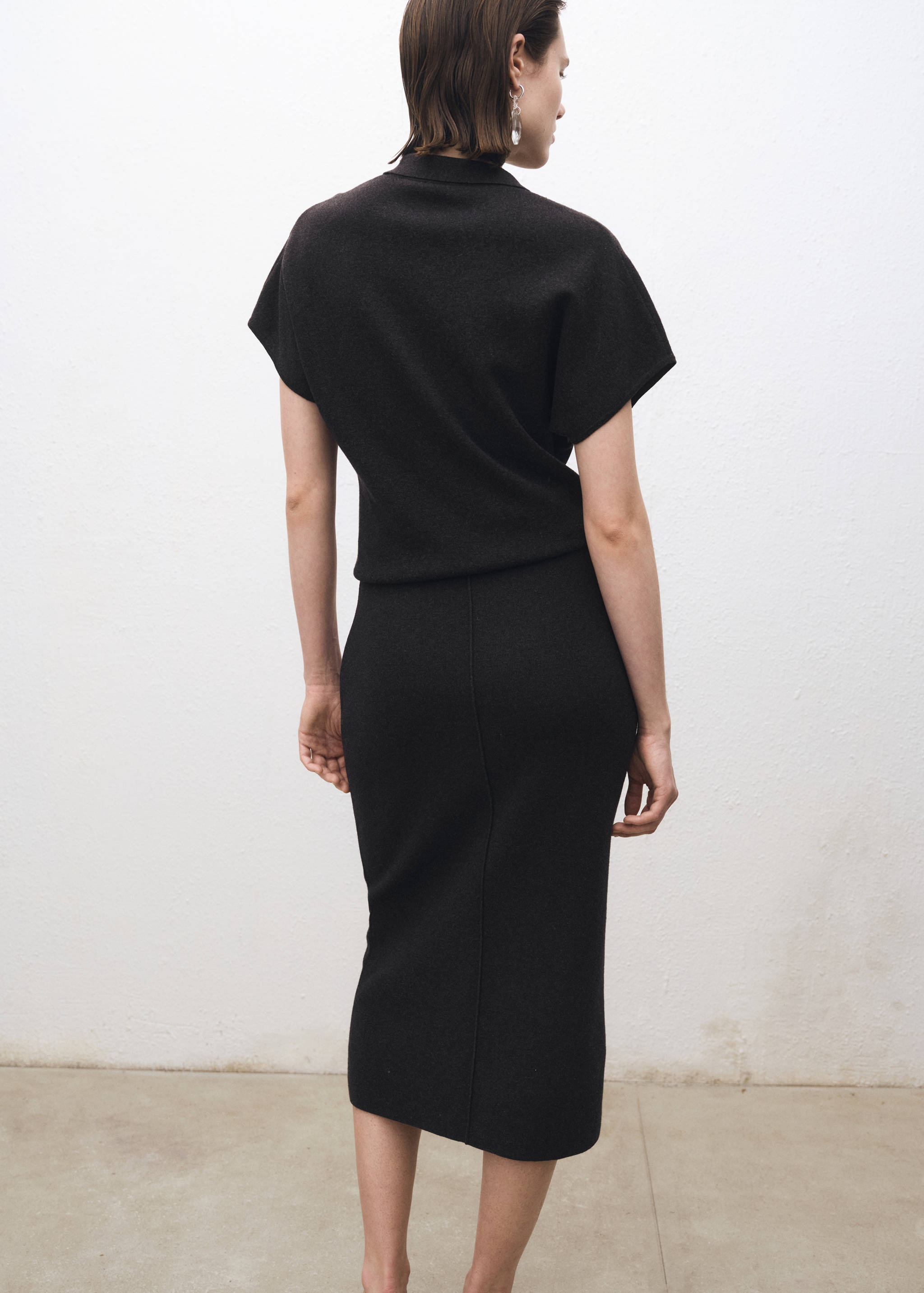 Wool-blend midi-skirt - Reverse of the article