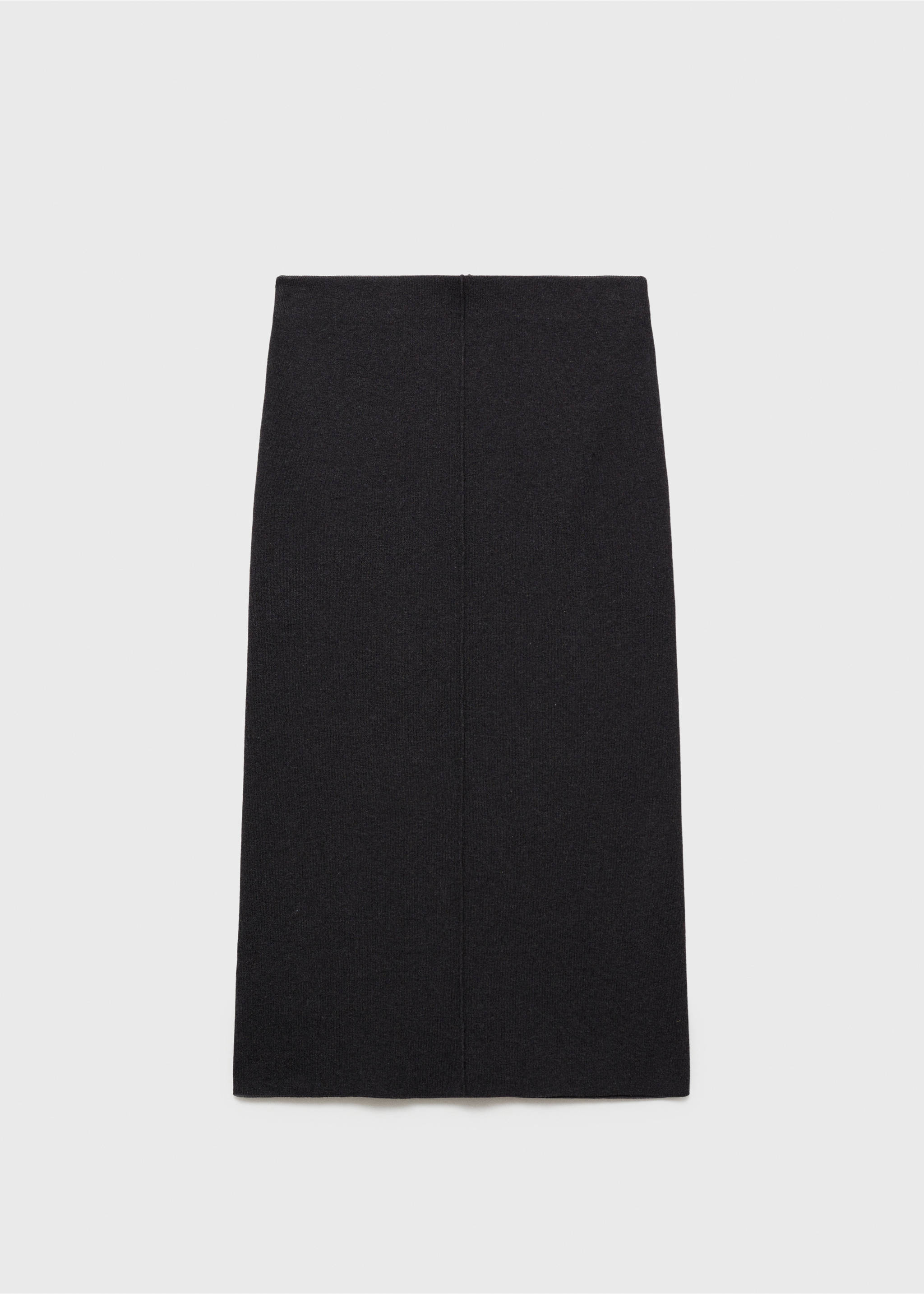 Wool-blend midi-skirt - Article without model, Charcoal. Ref: 87094087-00.