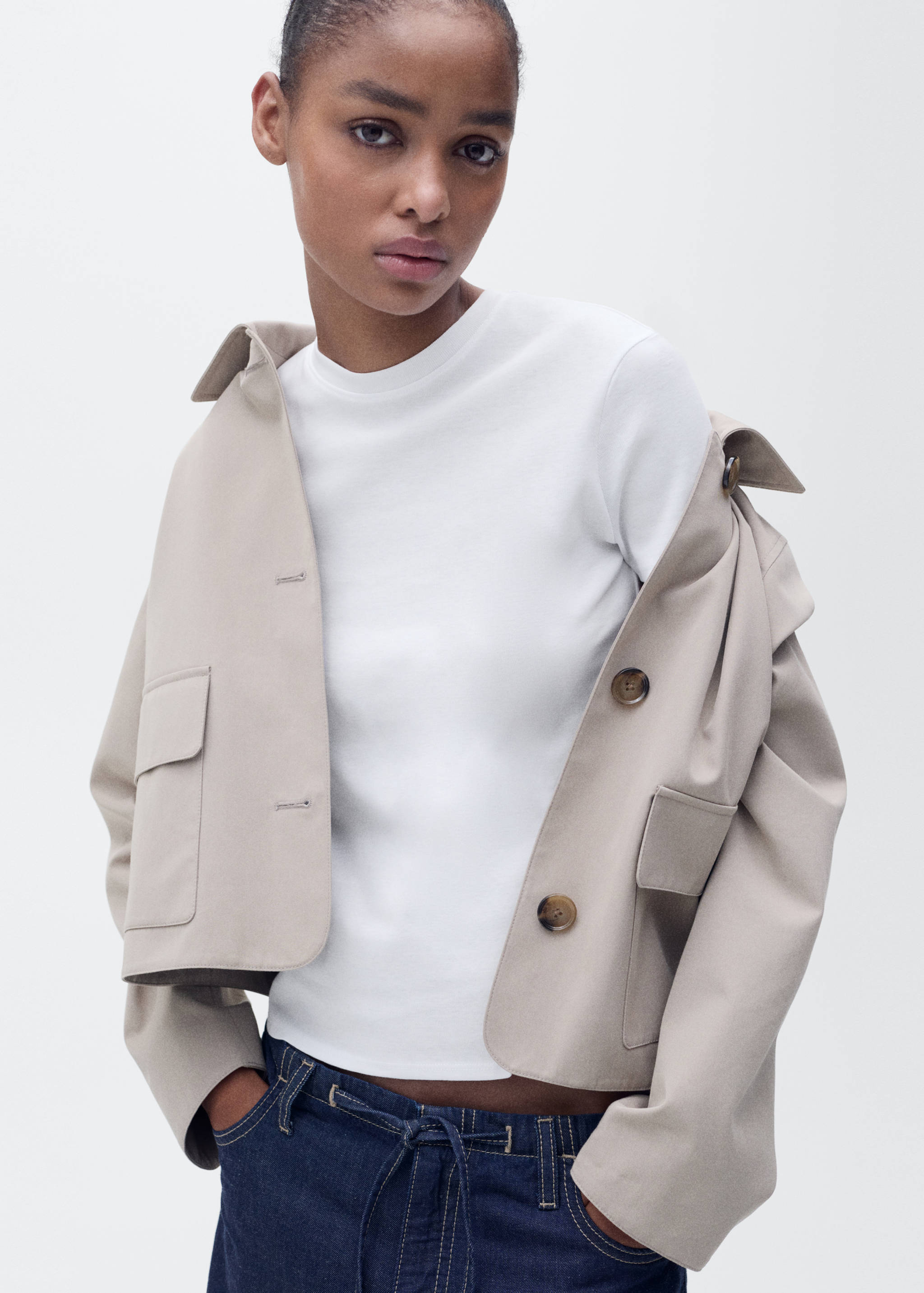 Tailliertes Baumwoll-T-Shirt - Detail des Artikels 2