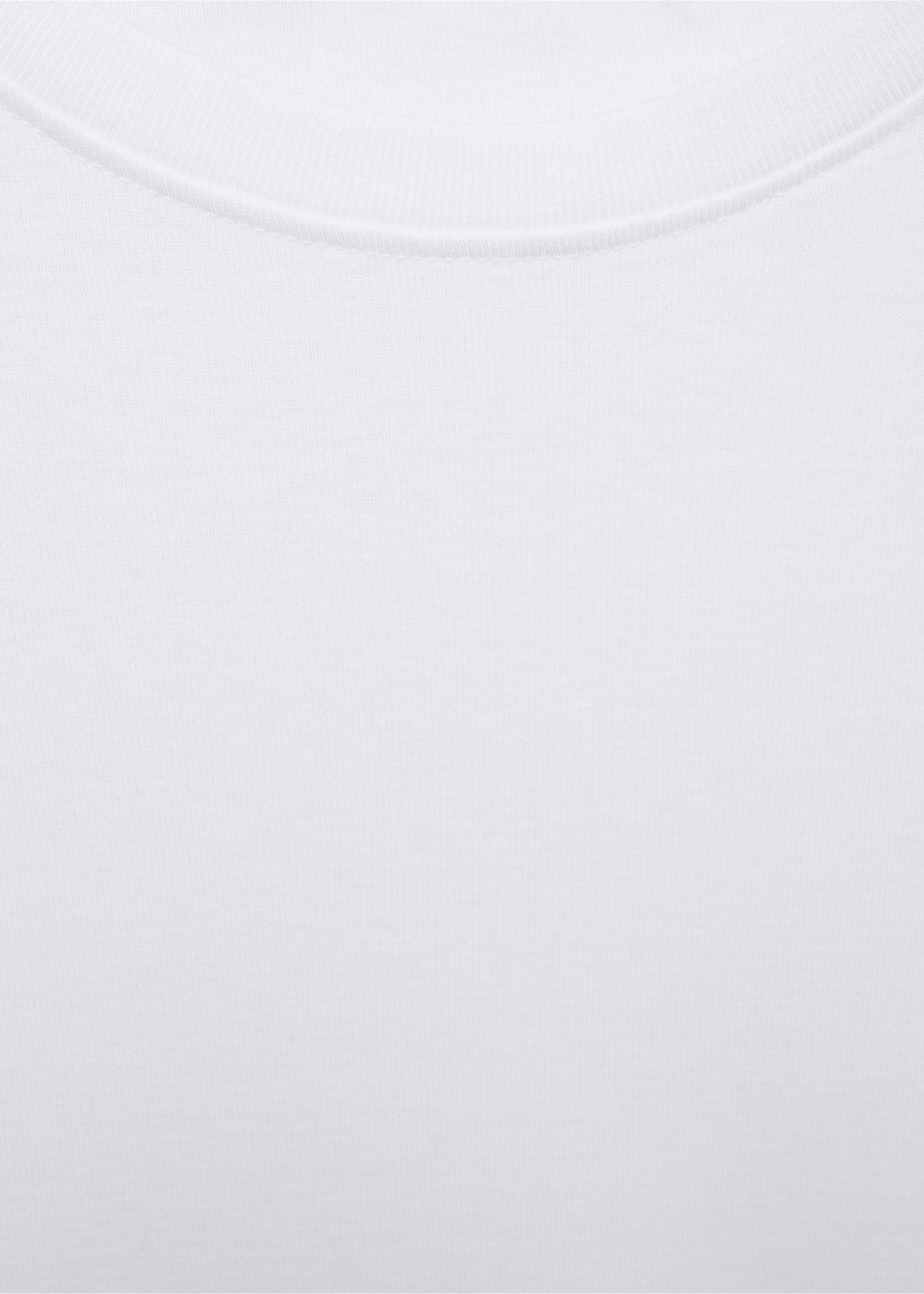 Tailliertes Baumwoll-T-Shirt - Detail des Artikels 8, Weiß. Ref: 87094088-00.