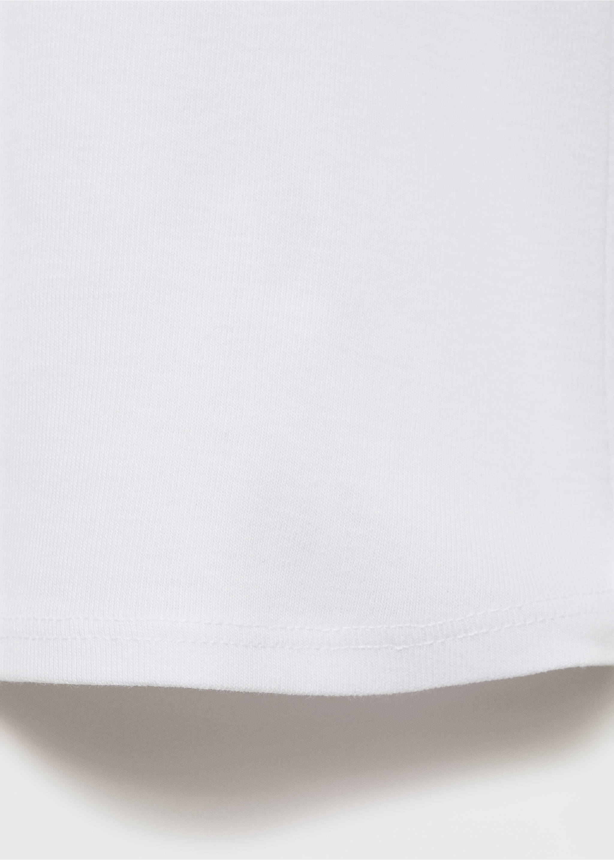 Tailliertes Baumwoll-T-Shirt - Detail des Artikels 0, Weiß. Ref: 87094088-00.
