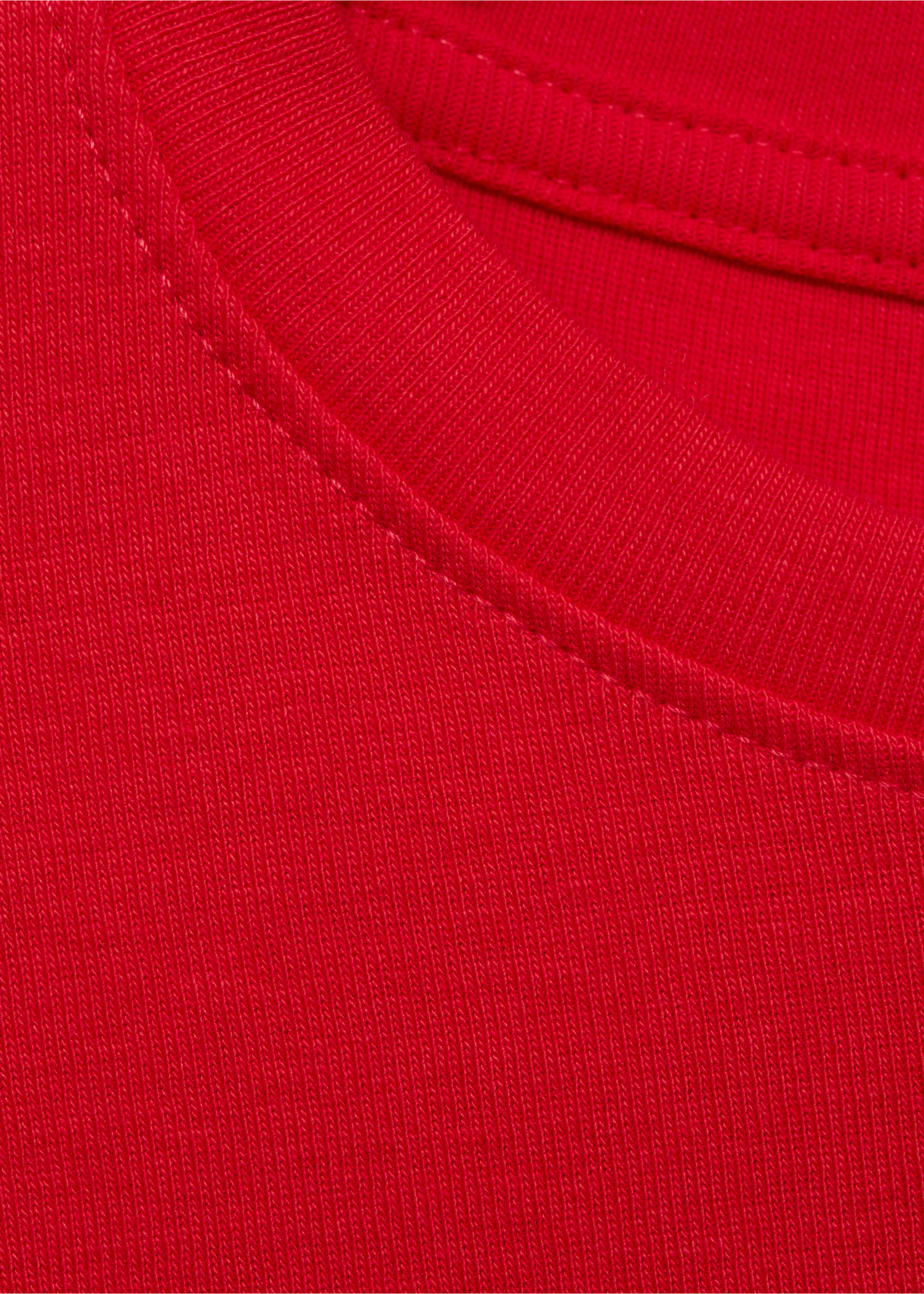 Tailliertes Baumwoll-T-Shirt - Detail des Artikels 8, Rot. Ref: 87094088-00.