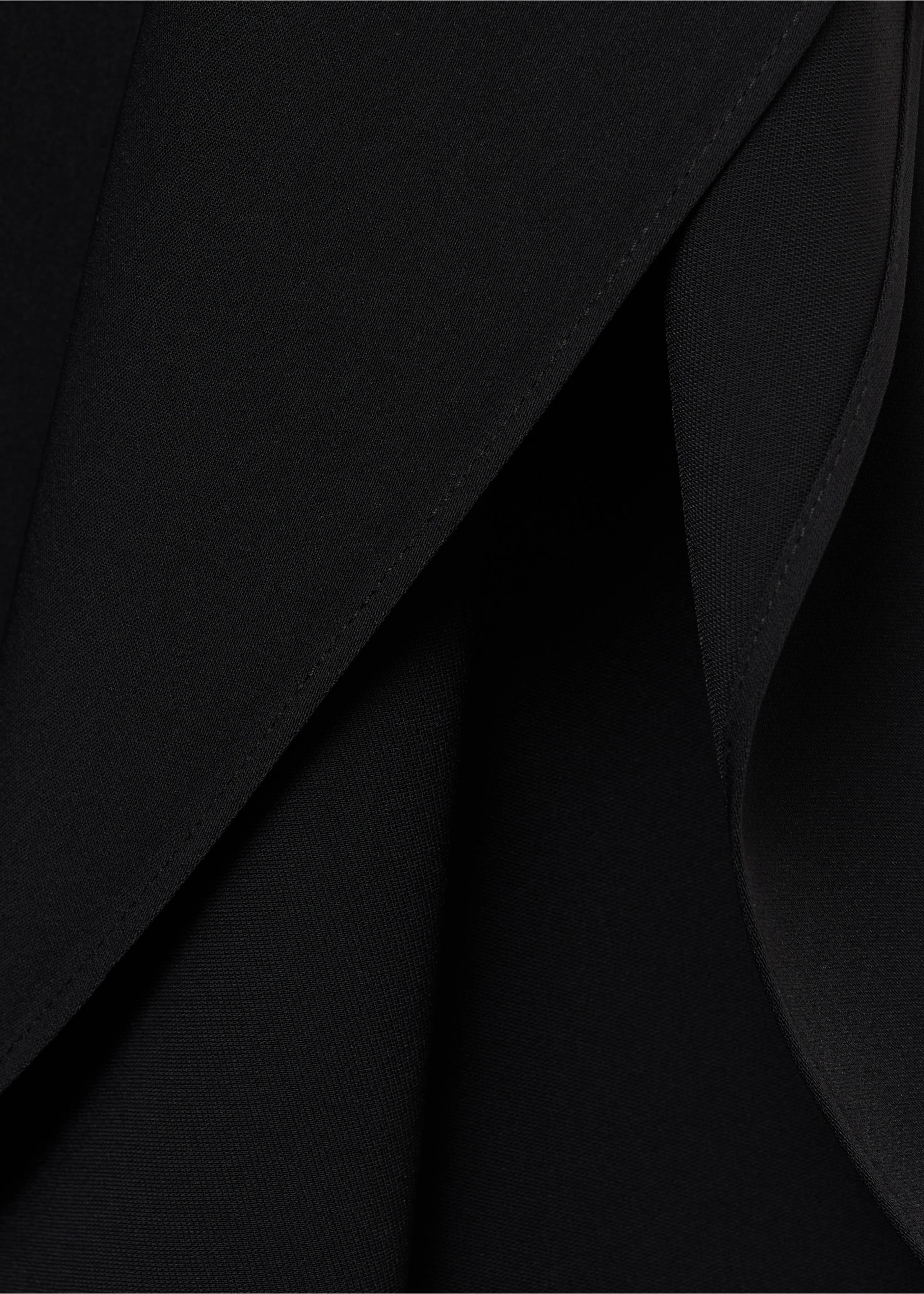 Short asymmetrical sleeve dress - Details of the article 8, Black. Ref: 87094090-00.