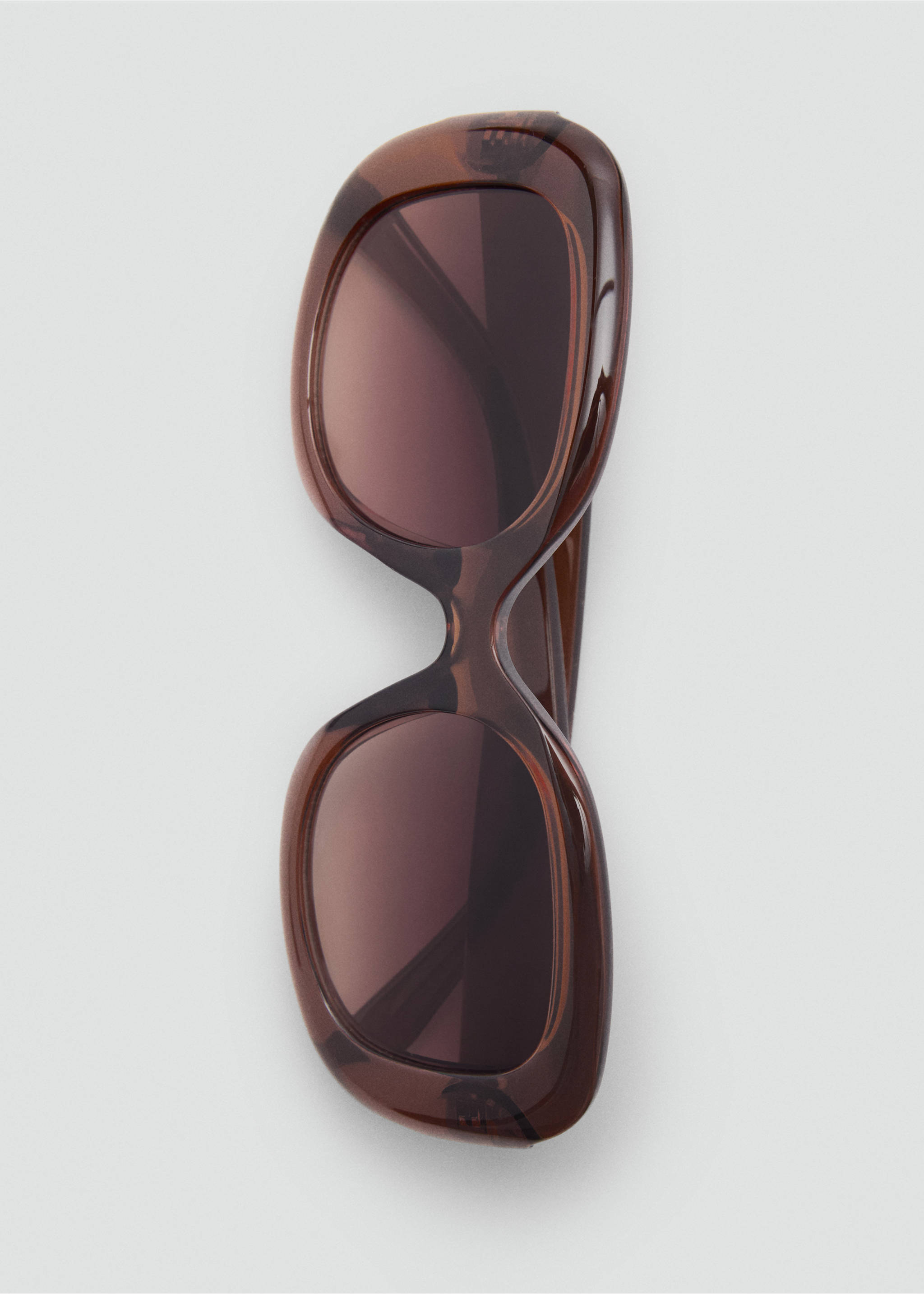 Squared frame sunglasses - Details of the article 2, Brown. Ref: 87094386-00.