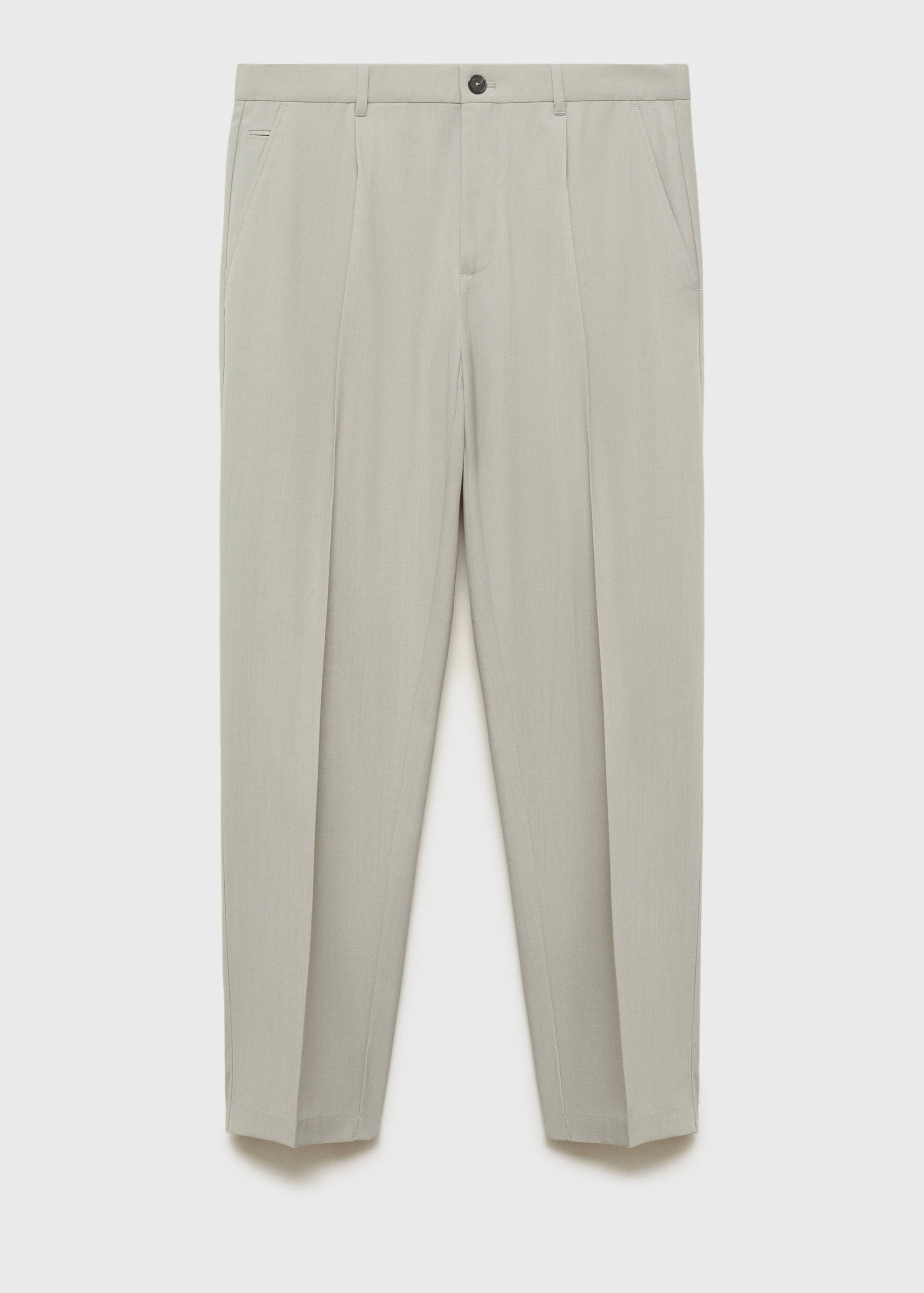 Slim-fit pleated cool wool trousers - Article without model