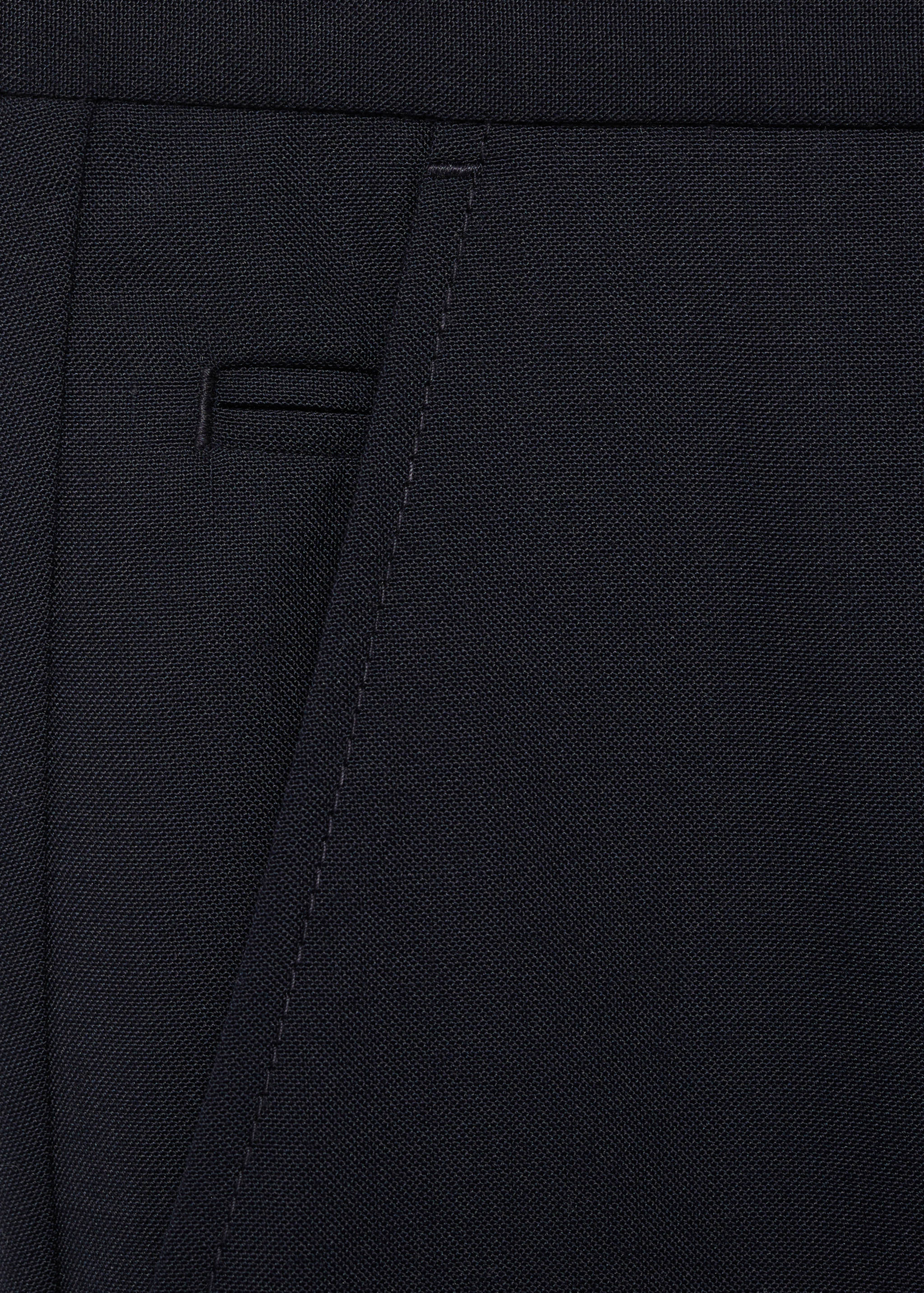 Slim-fit pleated cool wool trousers - Details of the article 0