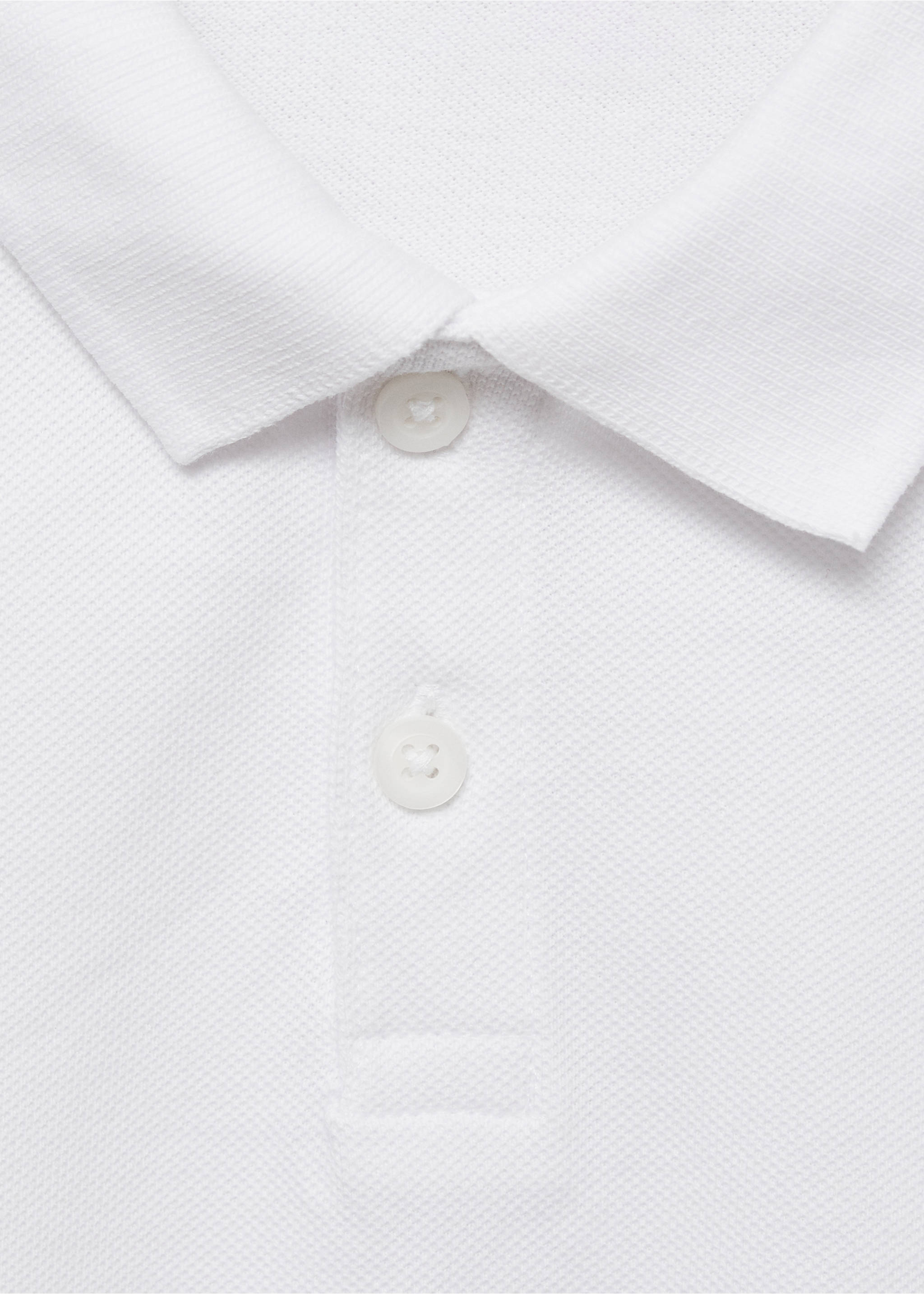 Polo algodón manga corta - Detalle del artículo 8, Blanco roto. Ref: 87094389-00.