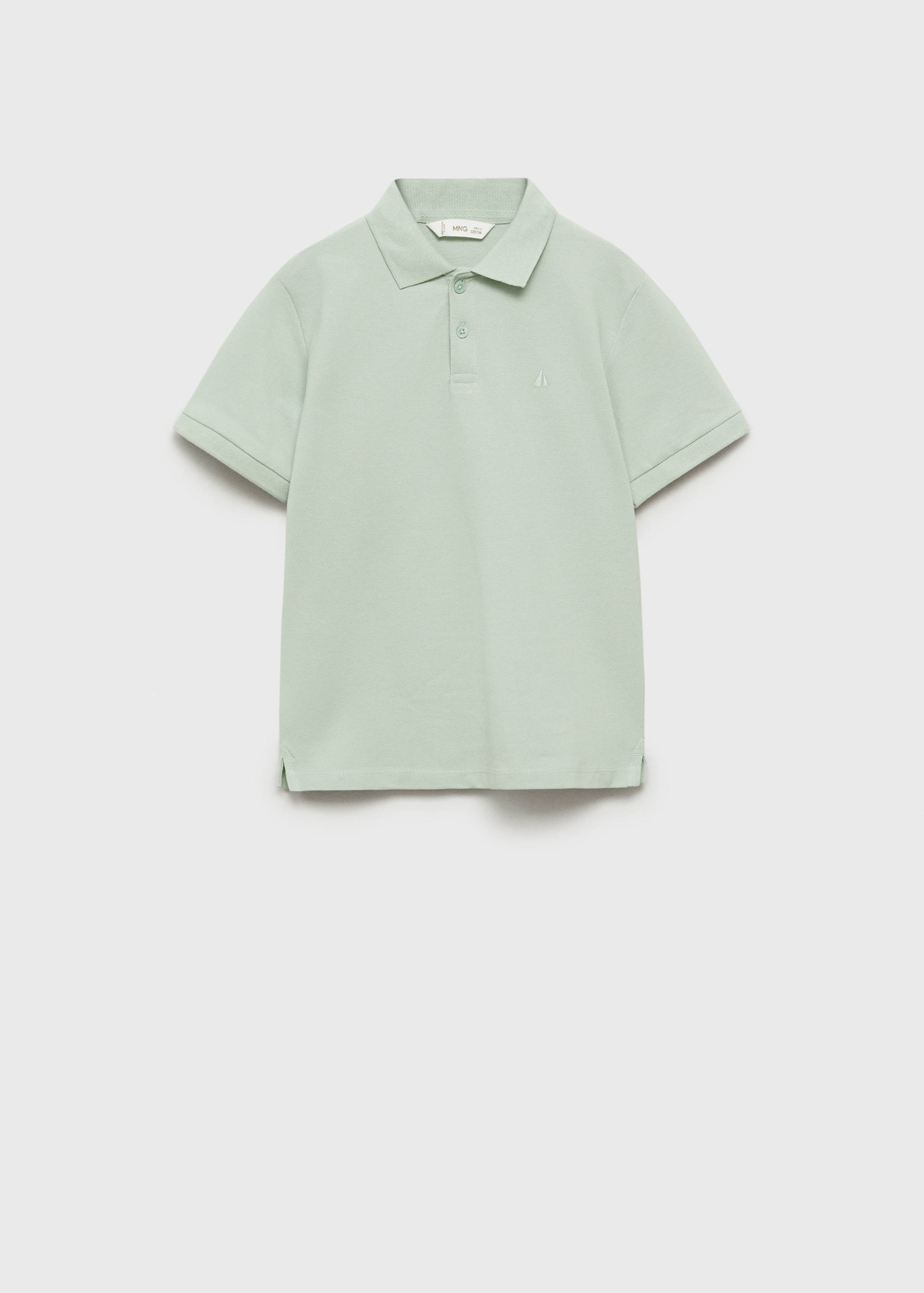 Short-sleeved cotton polo shirt - Article without model