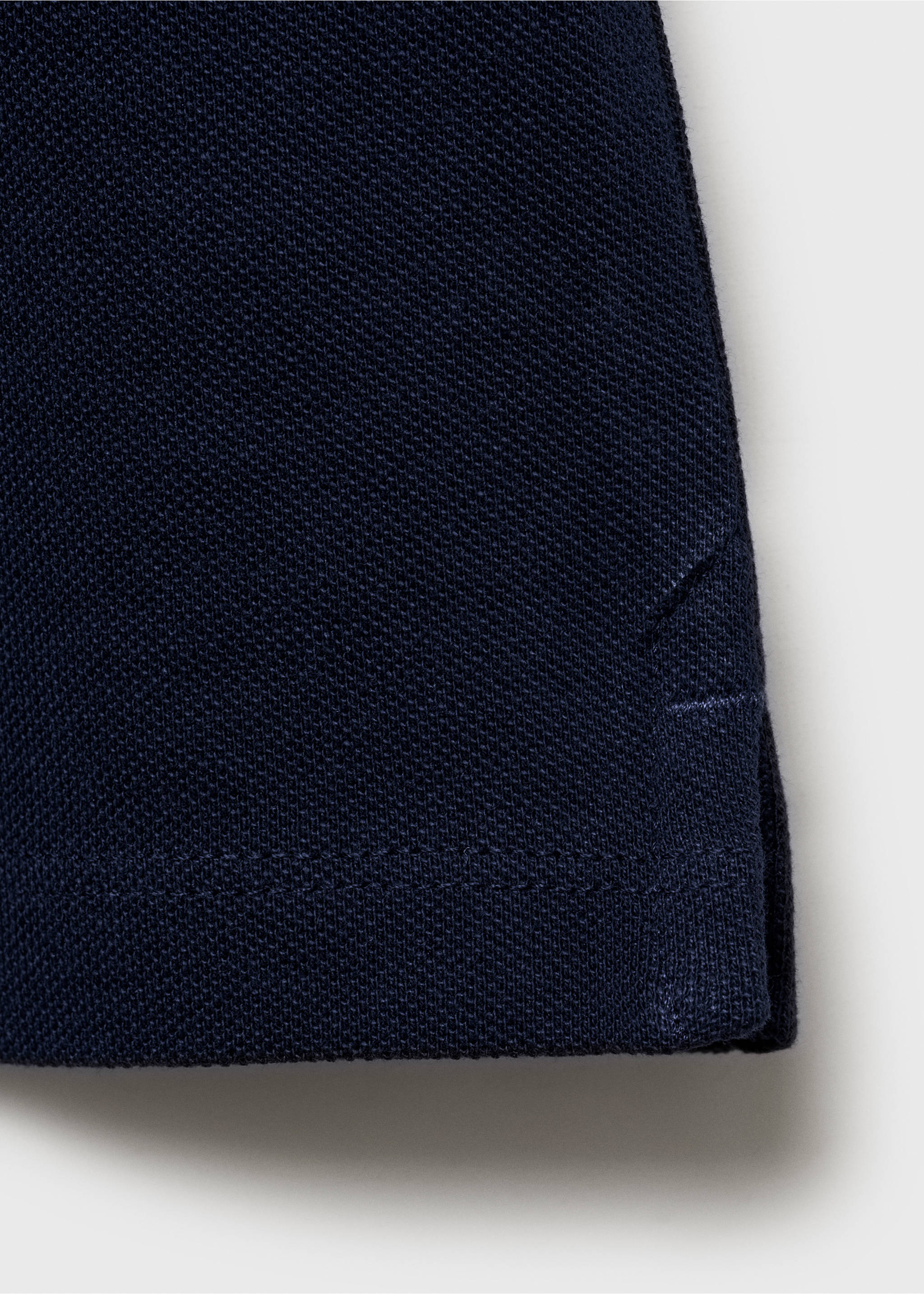 Kurzarm-Poloshirt aus Baumwolle - Detail des Artikels 0, Dunkles Marineblau. Ref: 87094389-00.