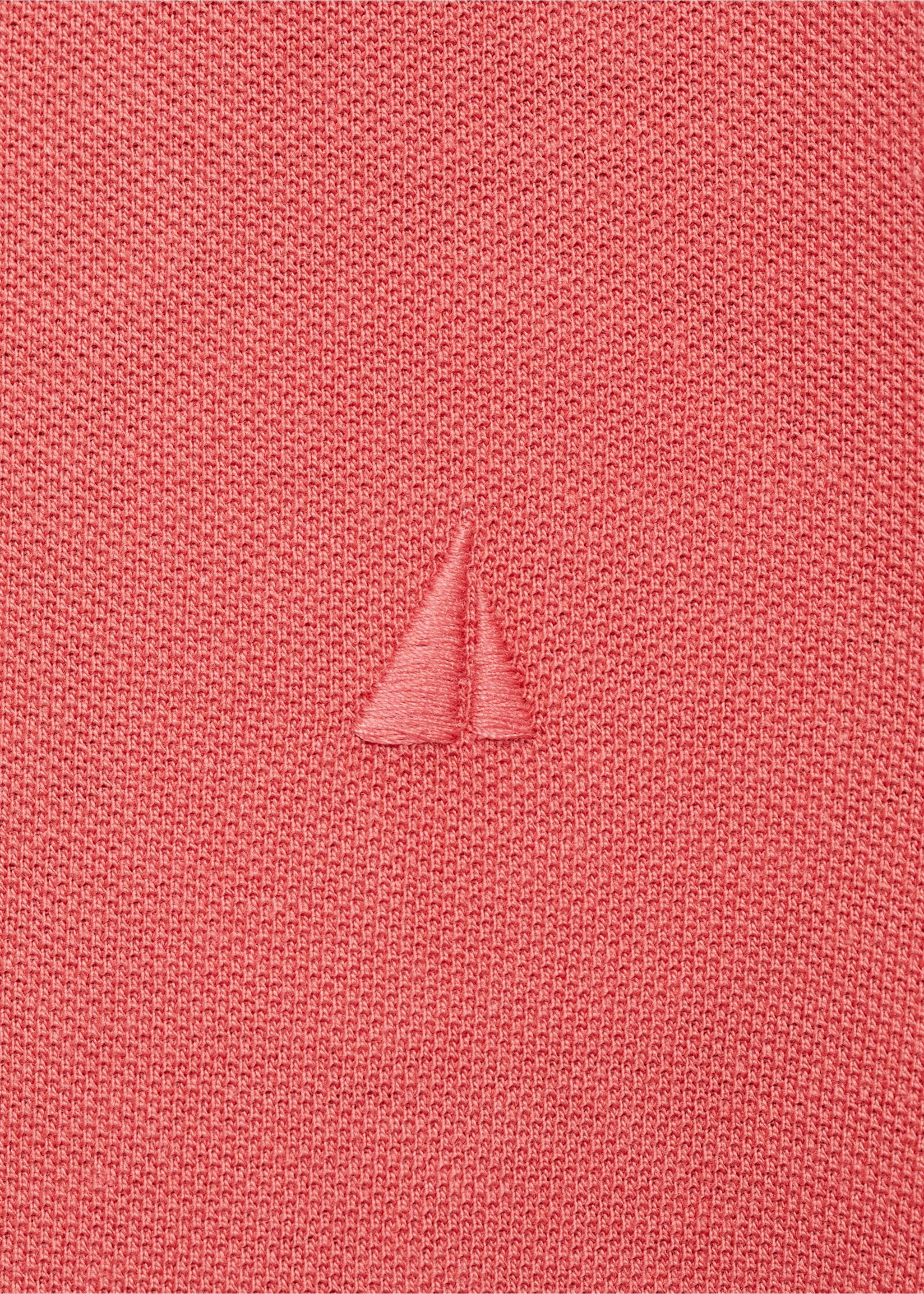 Kurzarm-Poloshirt aus Baumwolle - Detail des Artikels 0, Korallrot. Ref: 87094389-00.