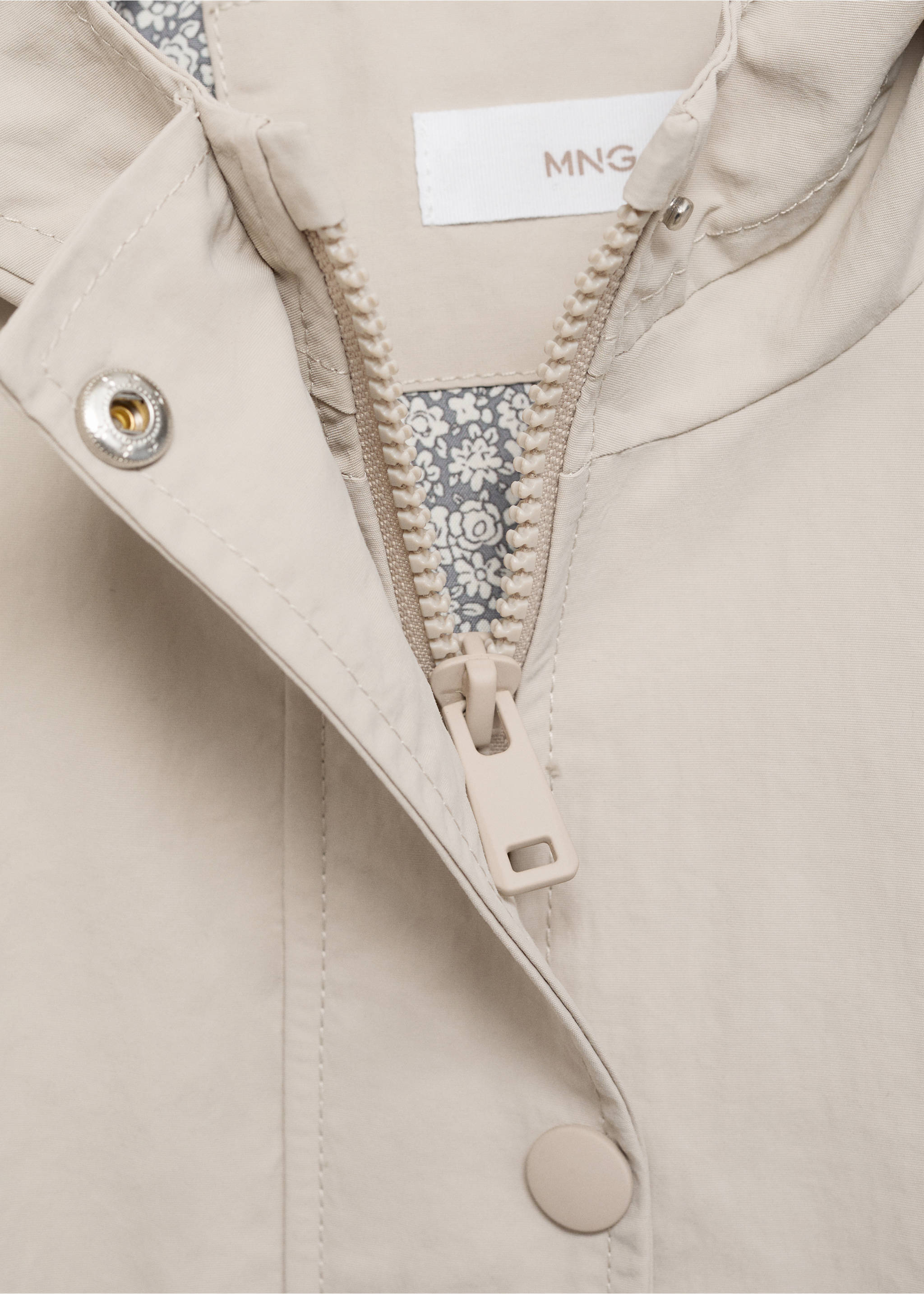 Hooded jacket - Details of the article 0, Grey. Ref: 87094391-00.