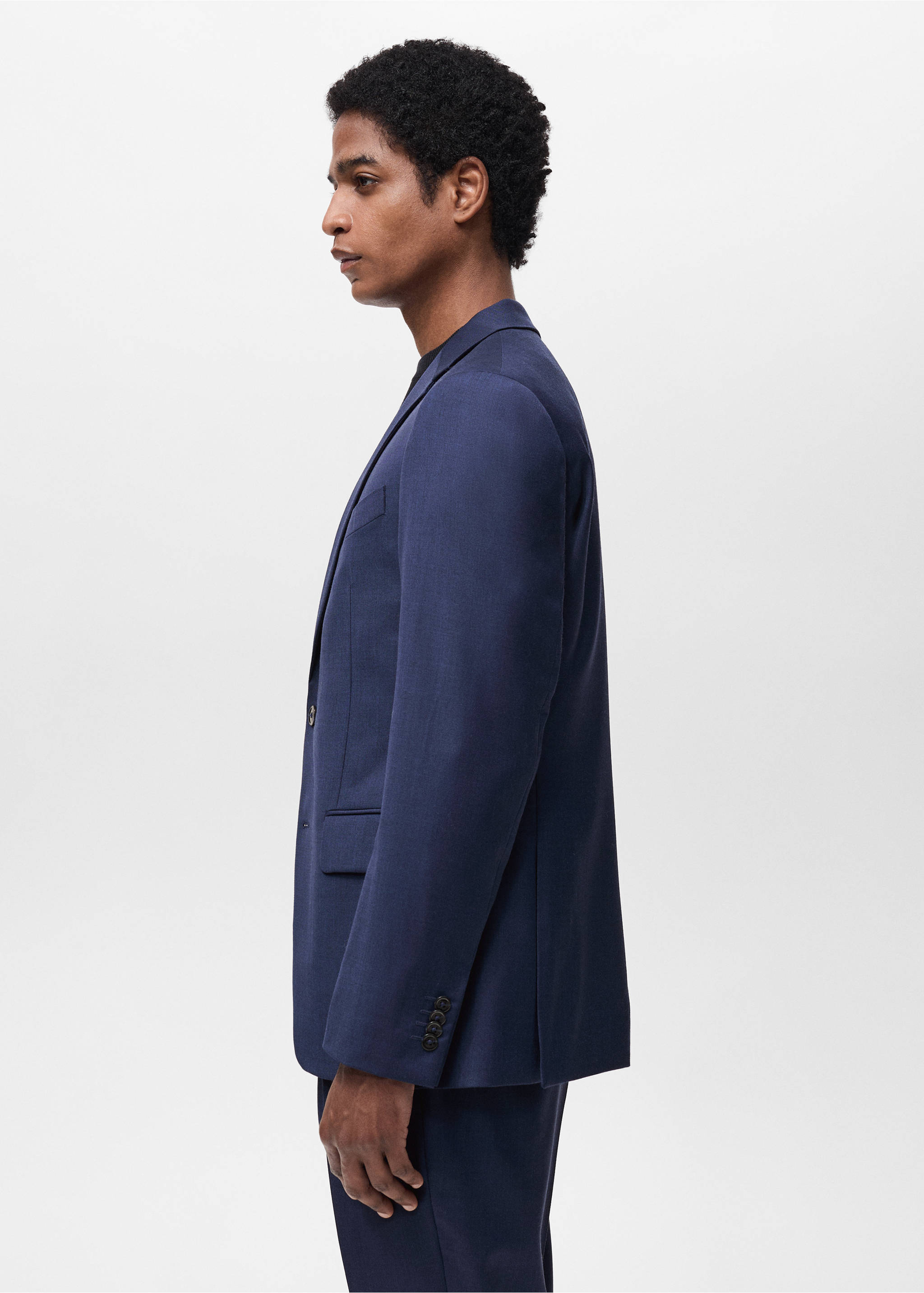 Veste costume Turin 100 % laine vierge - Détail de l'article 2, Bleu encre. Ref: 87094395-00.