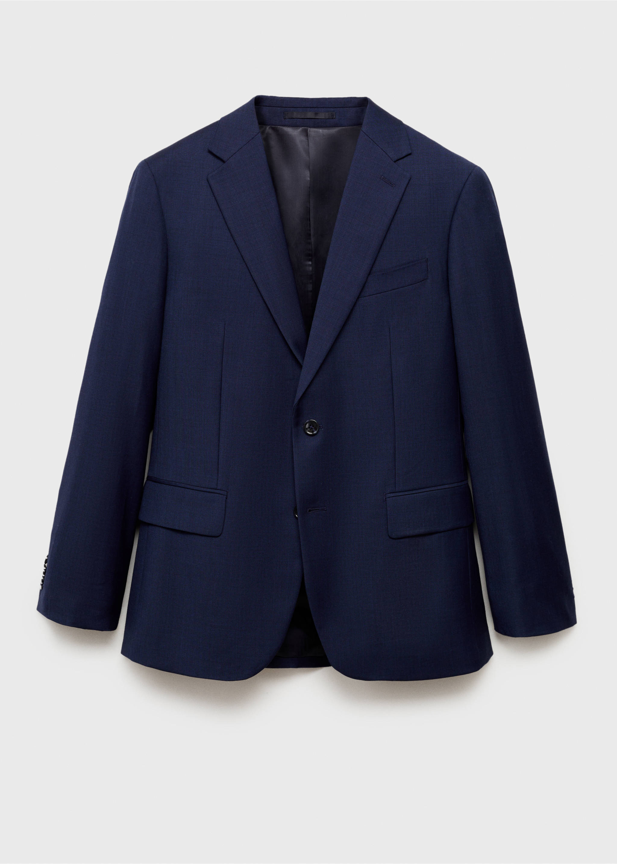Turin 100% virgin wool suit jacket - Article without model, Ink Blue. Ref: 87094395-00.