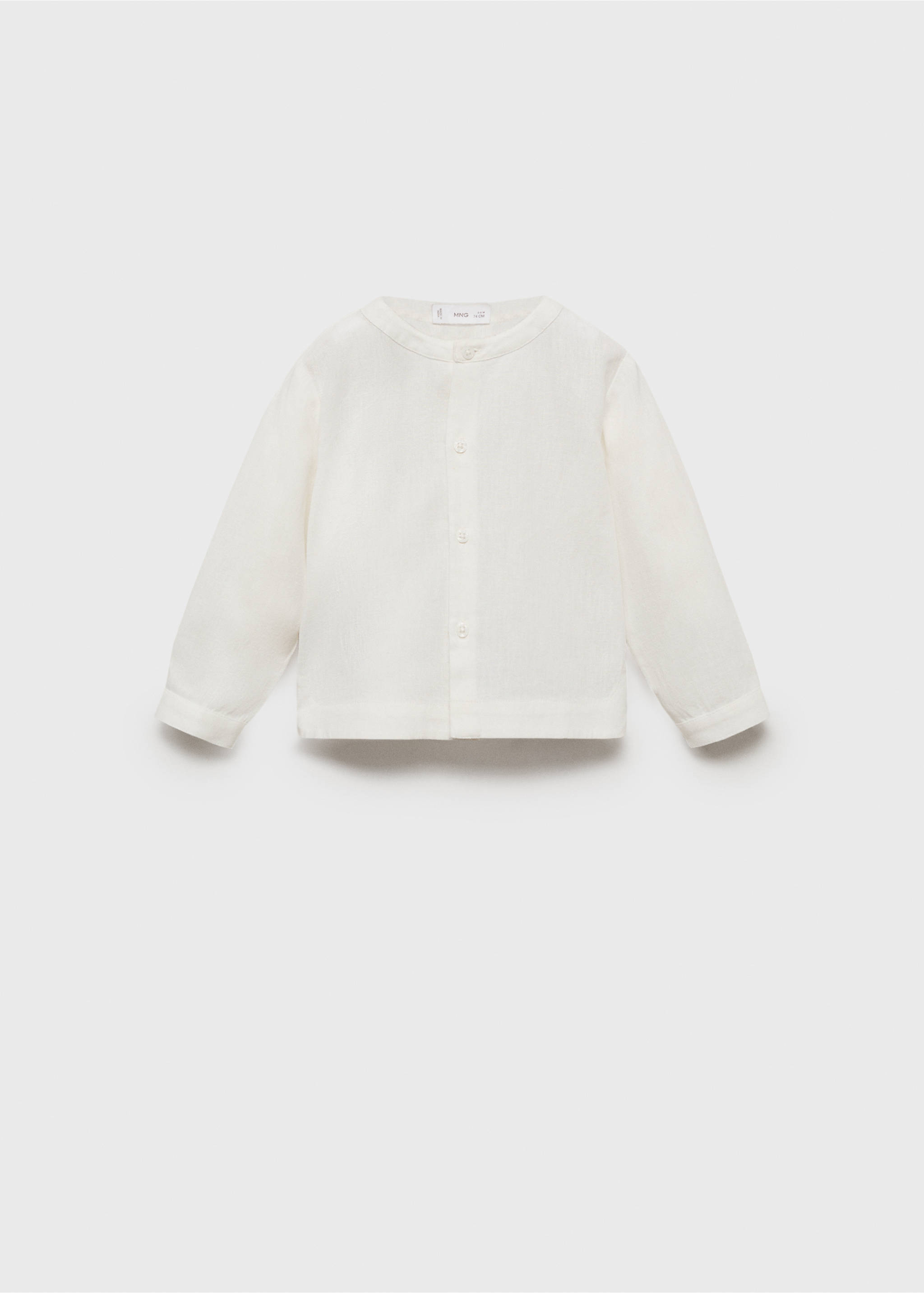 Cotton and linen shirt - Article without model, Off White. Ref: 87094399-00.