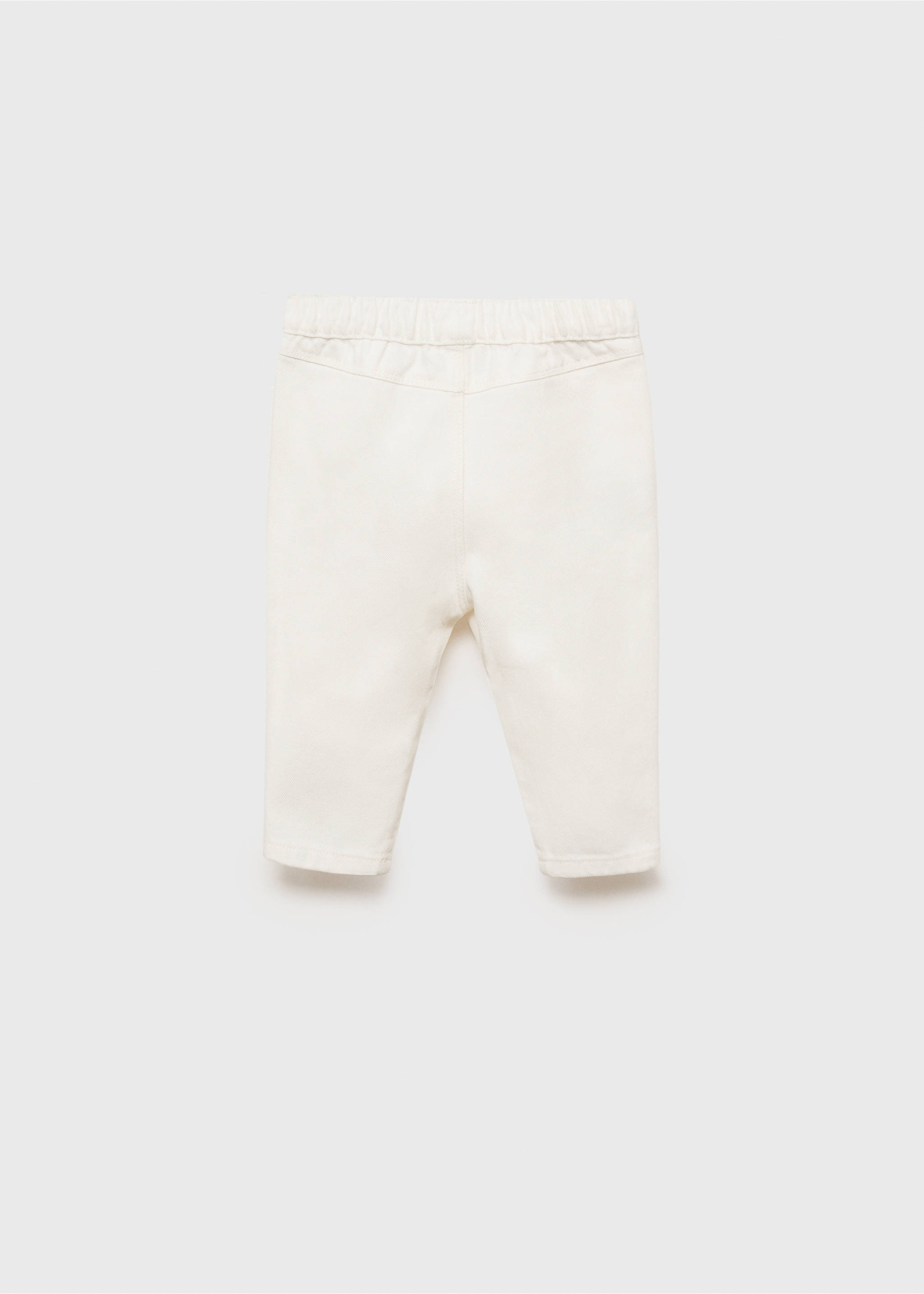 Kalhoty s elastickým pasem - Zadní strana zboží, Šedobílá. Ref: 87094400-00.