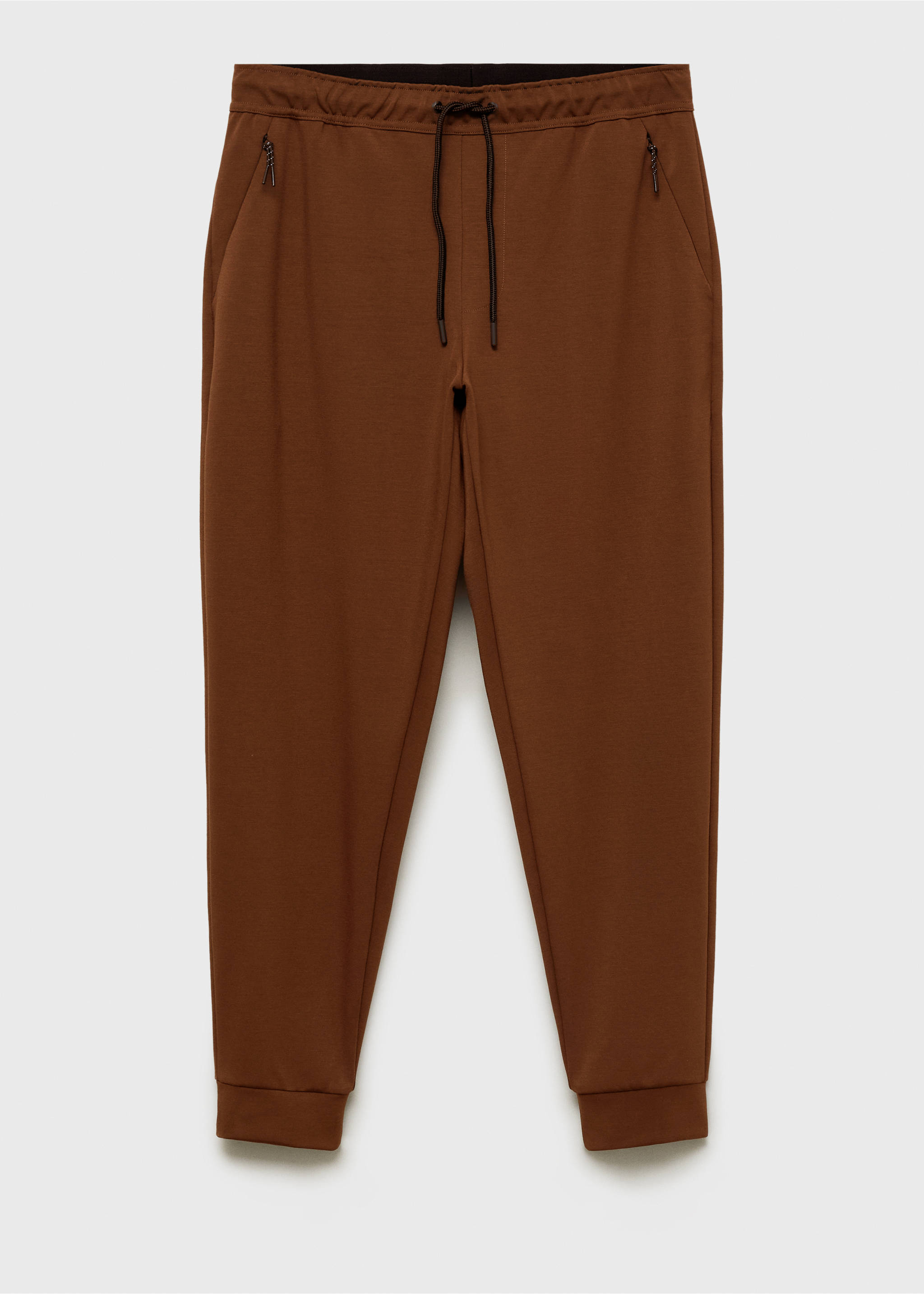 COOLMAX® joggers with elastic waistband - Article without model, Burnt Orange. Ref: 87094405-00.