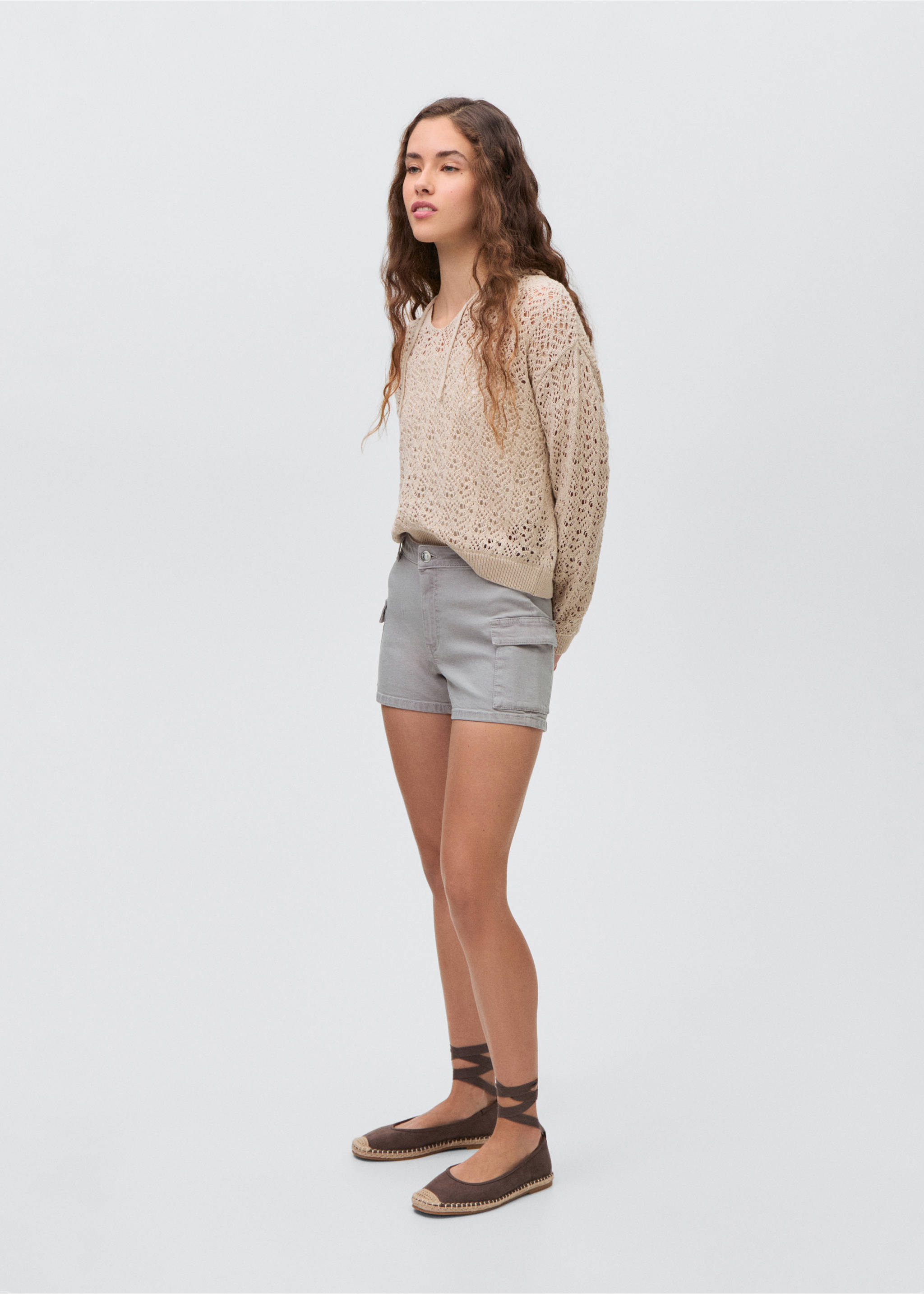Shorts estil cargo - Pla general, Gris. Ref: 87094406-00.
