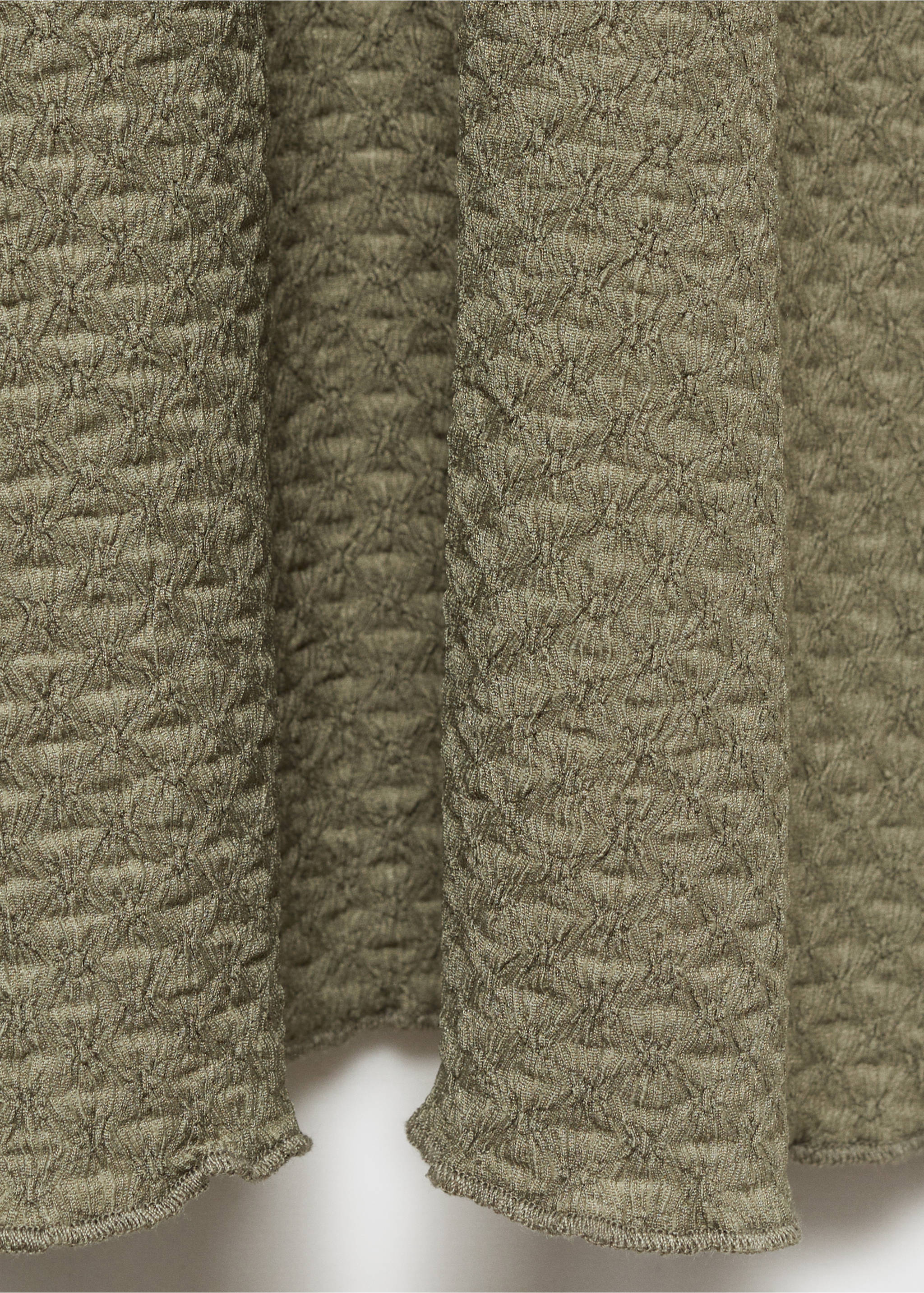 Vestit textura llarg - Detall de l'article 8, Caqui. Ref: 87094407-00.