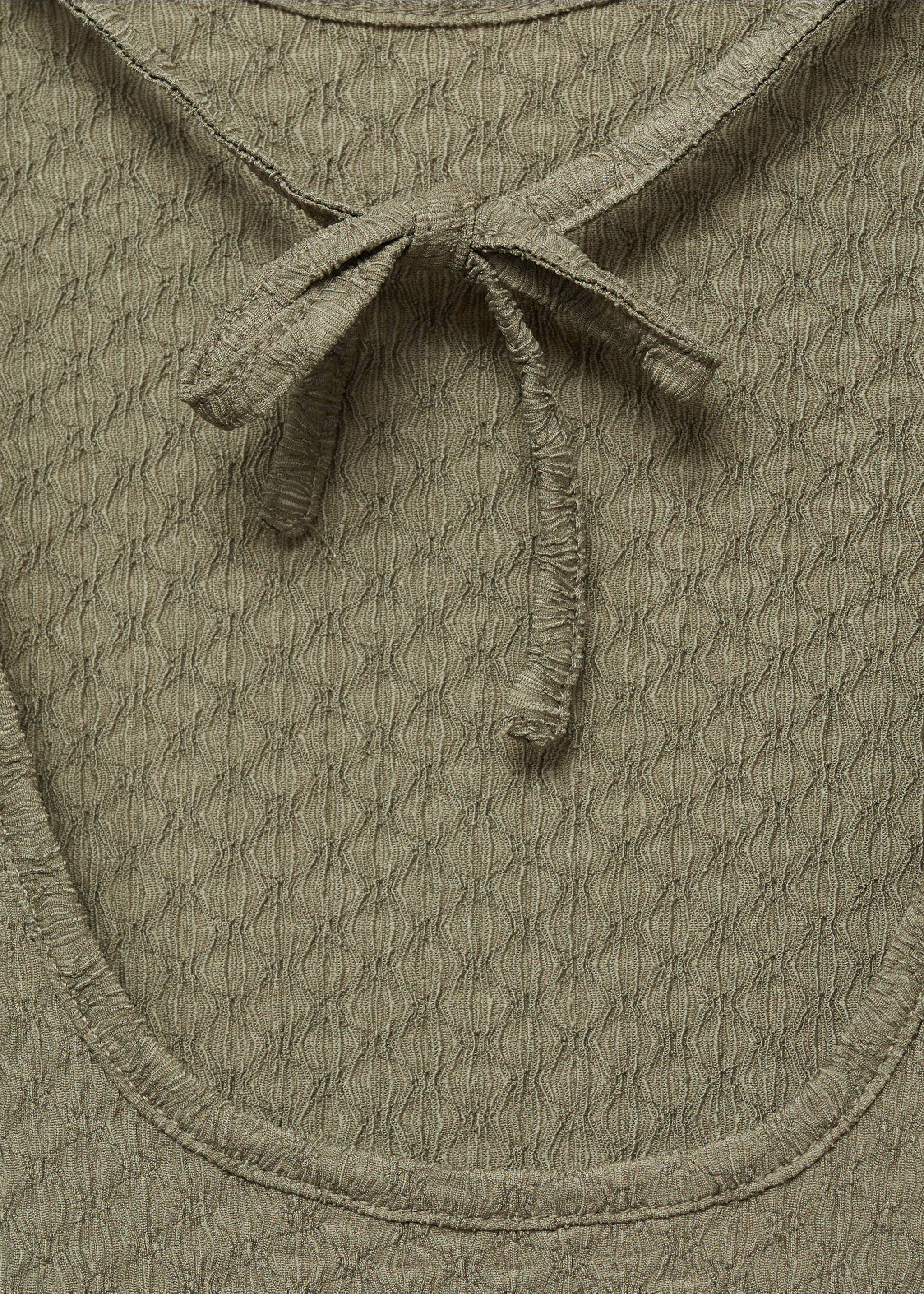 Vestit textura llarg - Detall de l'article 0, Caqui. Ref: 87094407-00.