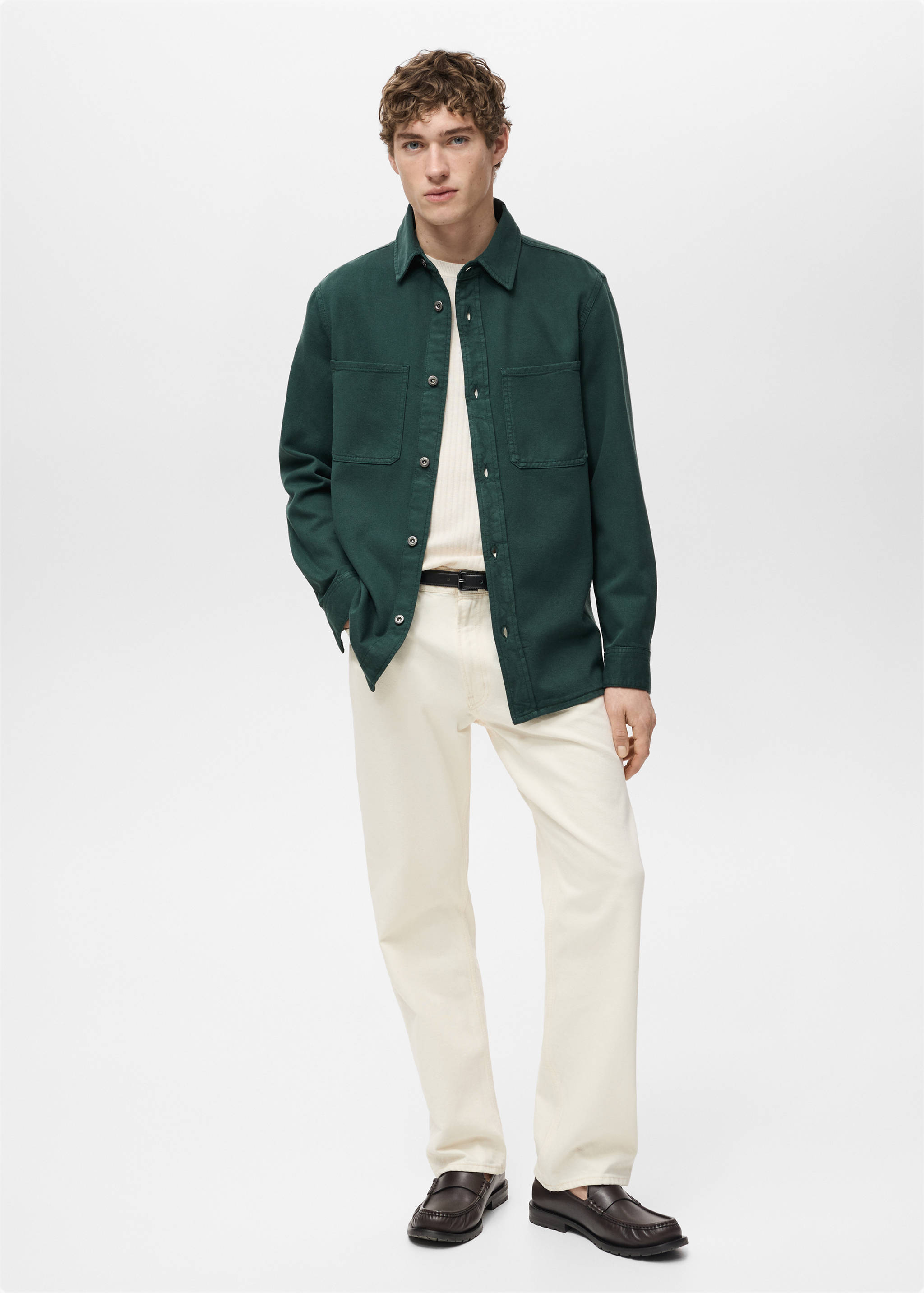 Pantalons cotó regular fit - Pla general