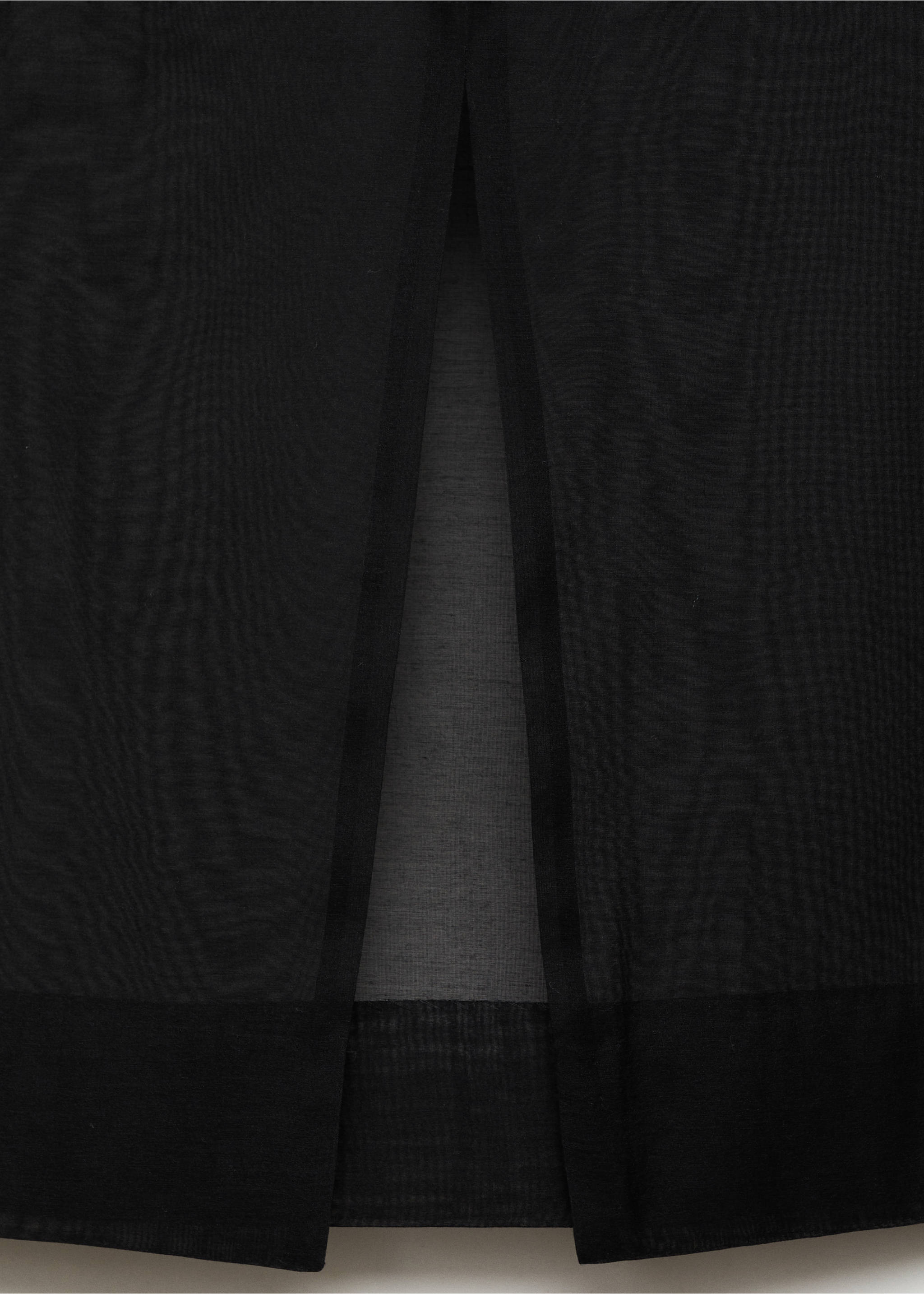 Falda midi seda semitransparente - Detalle del artículo 8, Negro. Ref: 87094418-00.