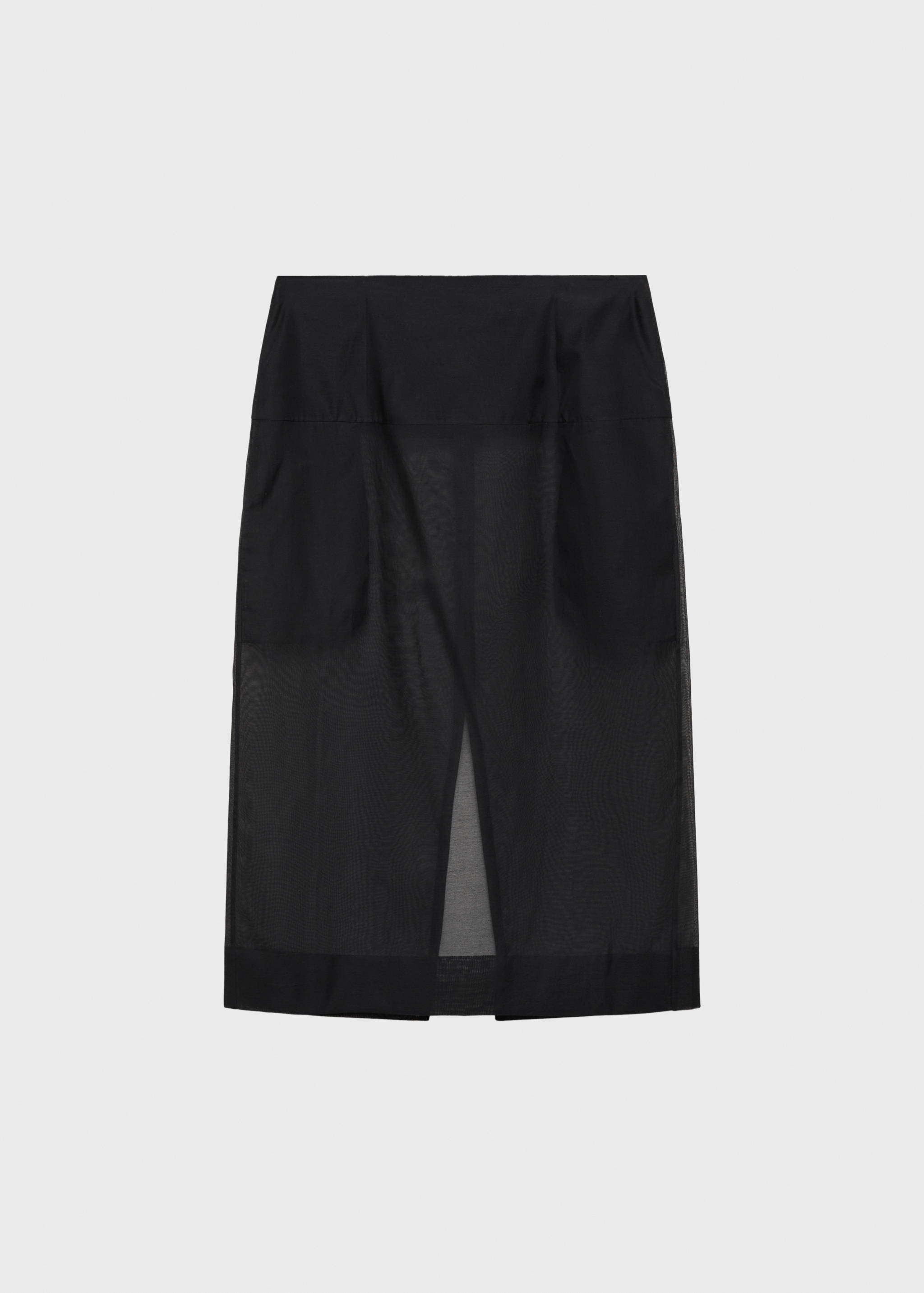 Semi-transparent silk midi-skirt - Article without model