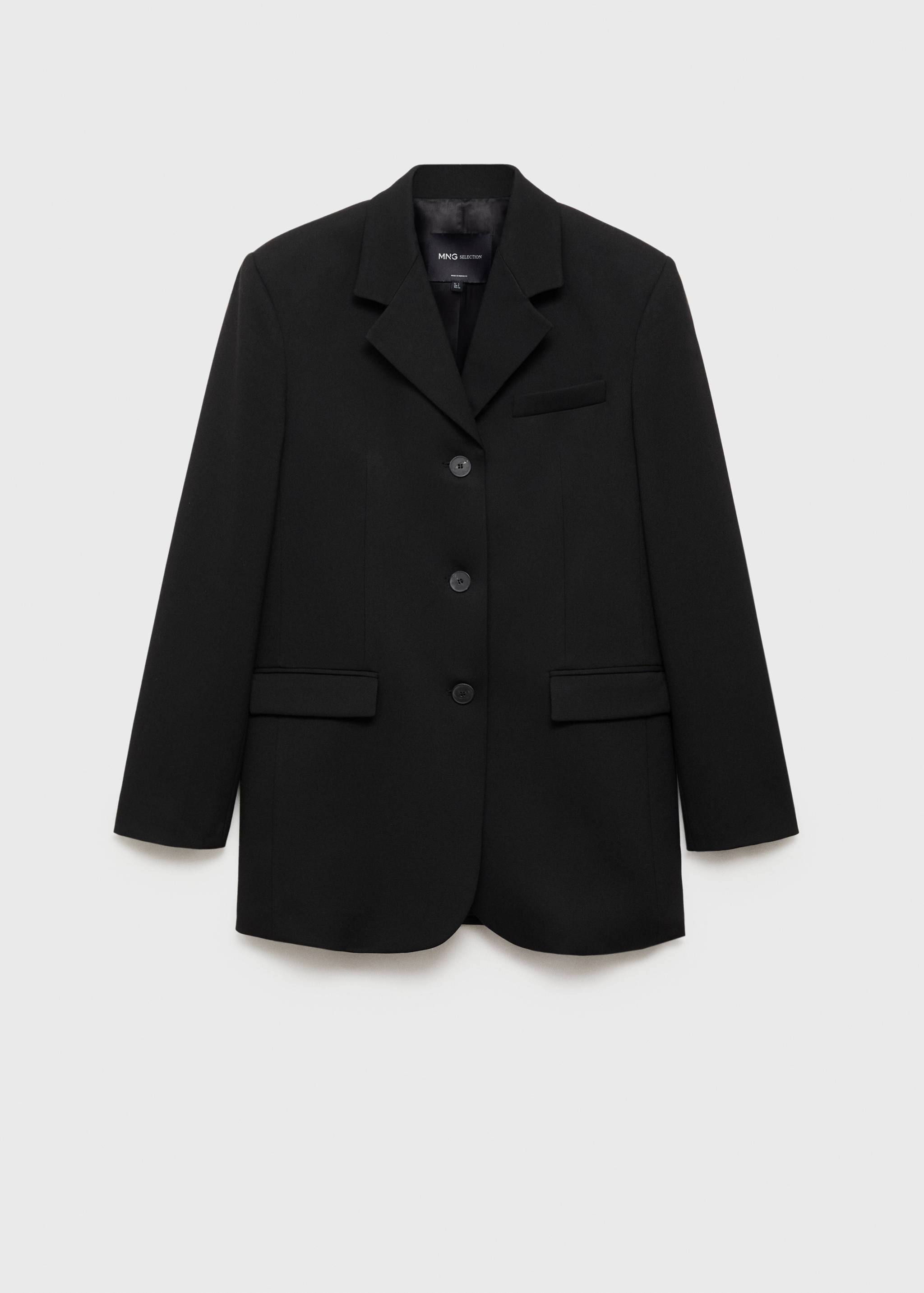 Rak kavaj med knappar - Artikel utan modell