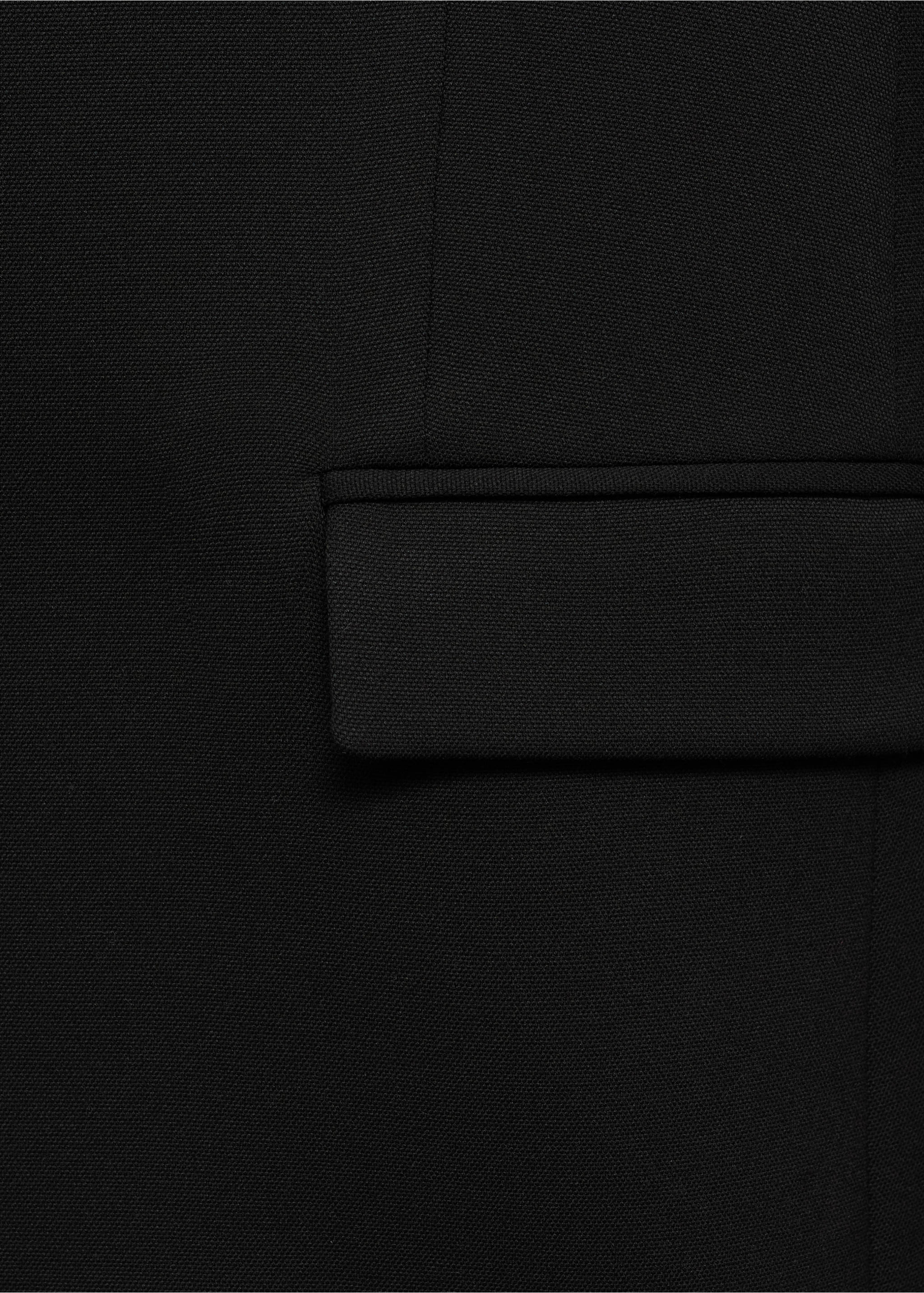 Rak kavaj med knappar - Detaljer om artikeln 0, Svart. Ref: 87094419-00.