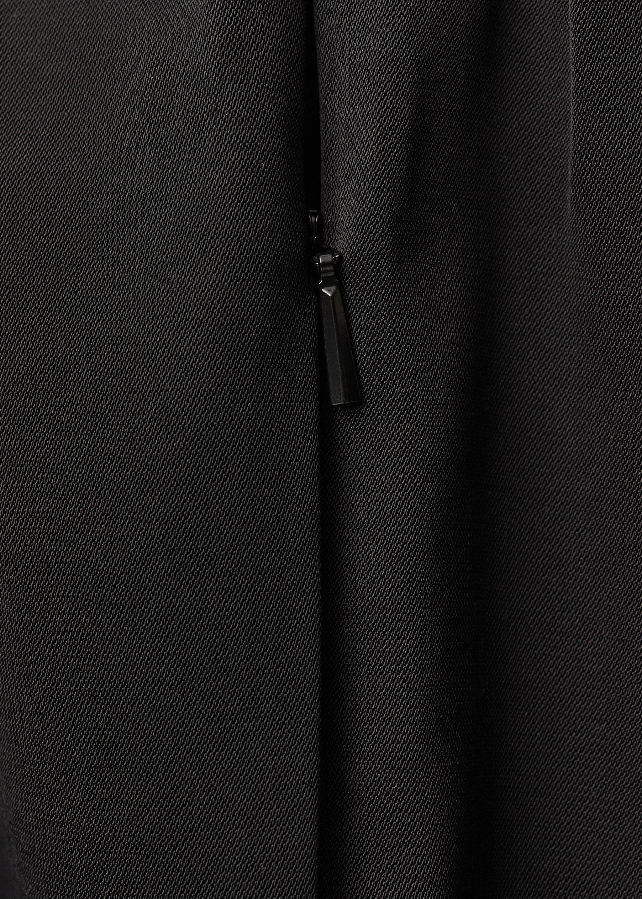 Falda fruncida recta - Detalle del artículo 8, Negro. Ref: 87094423-00.