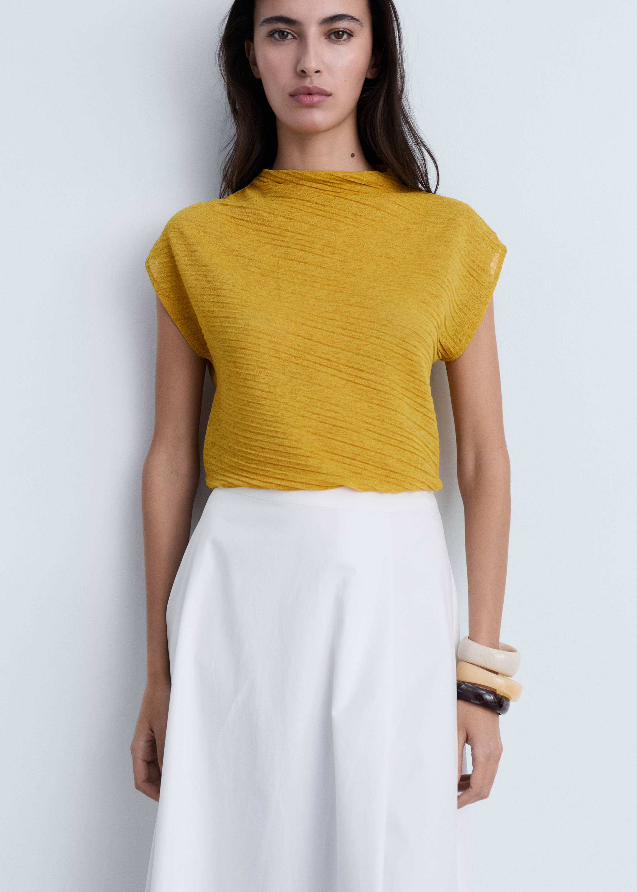 Long flared skirt with opening - Details of the article 2