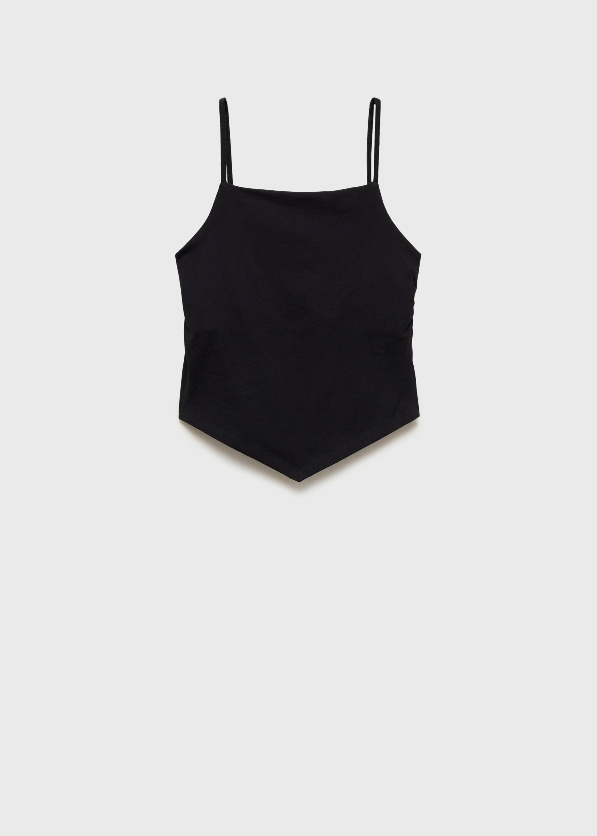 V-neck bandana top - Article without model, Black. Ref: 87094785-00.