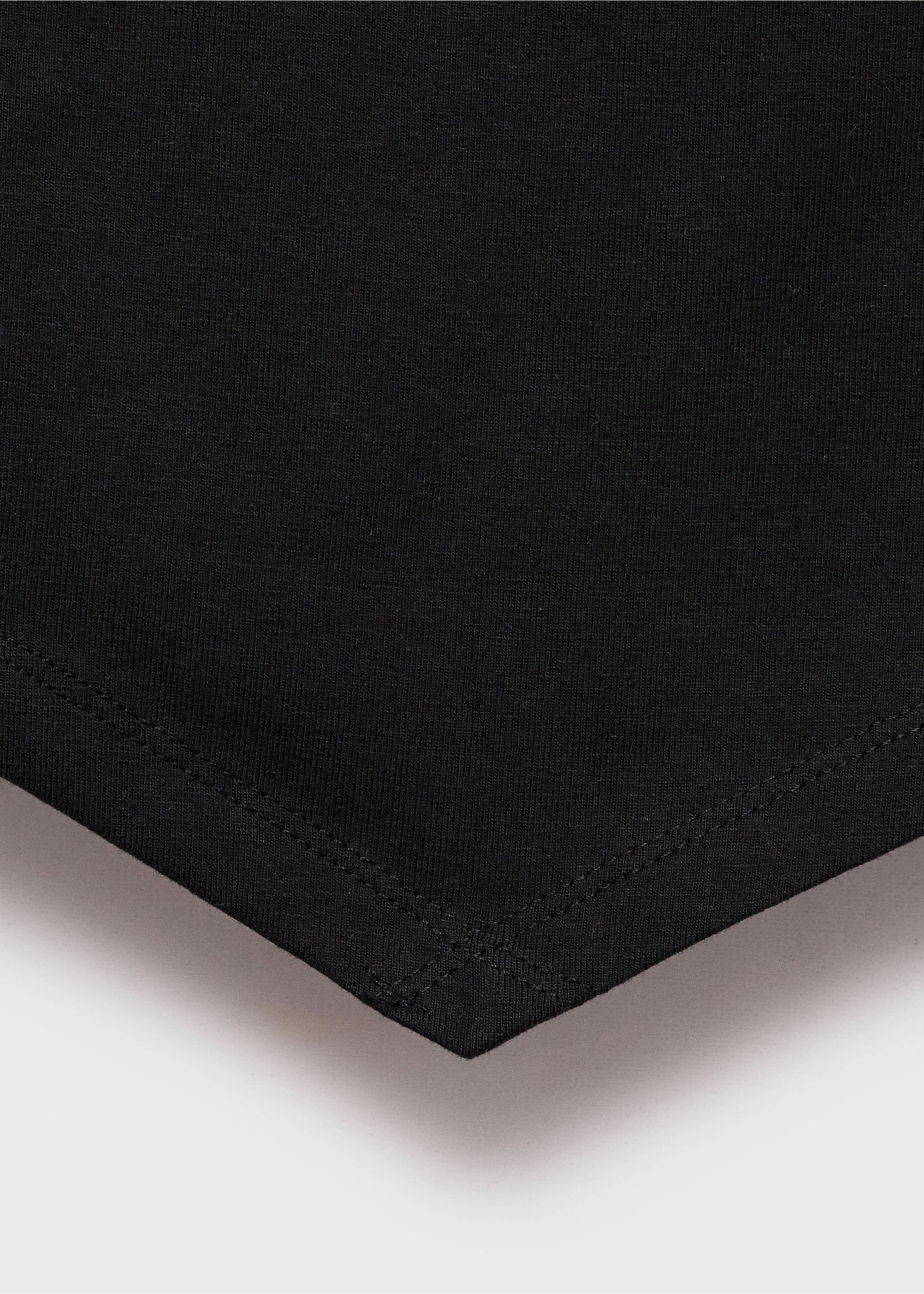 V-neck bandana top - Details of the article 8, Black. Ref: 87094785-00.