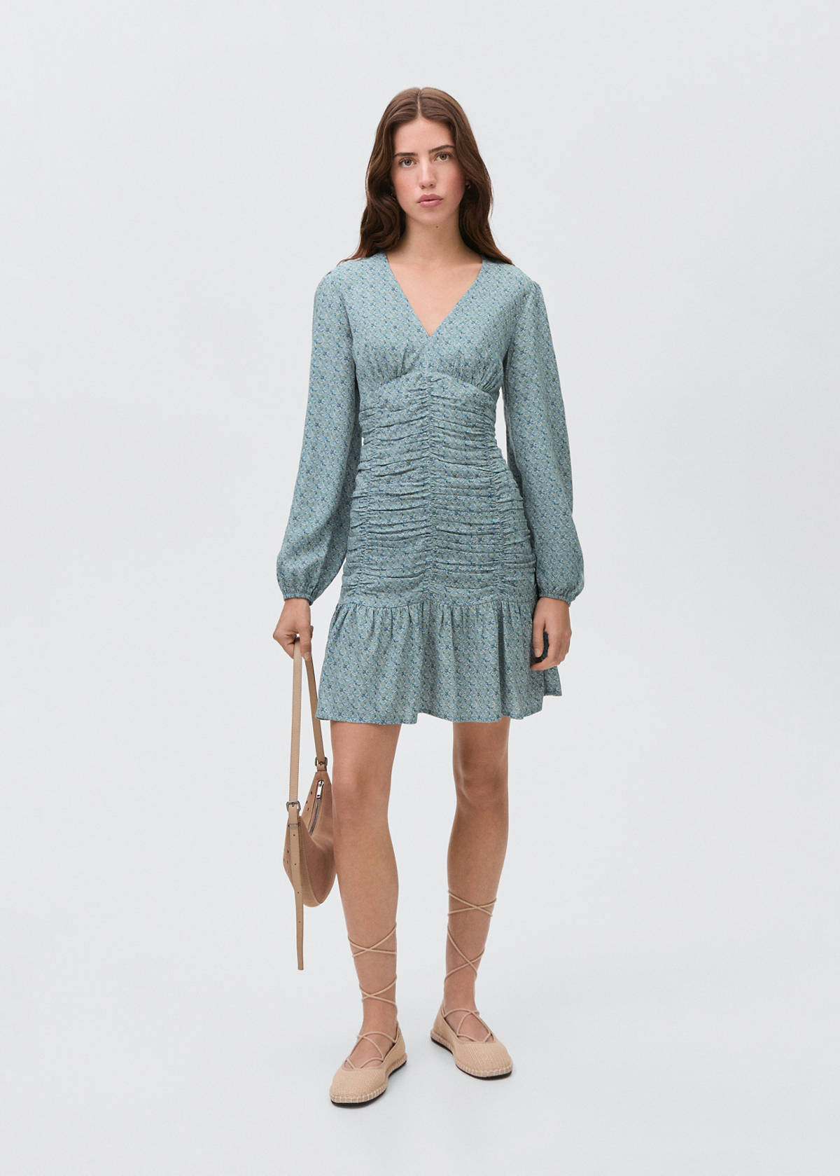 Printed dress with draped detail
