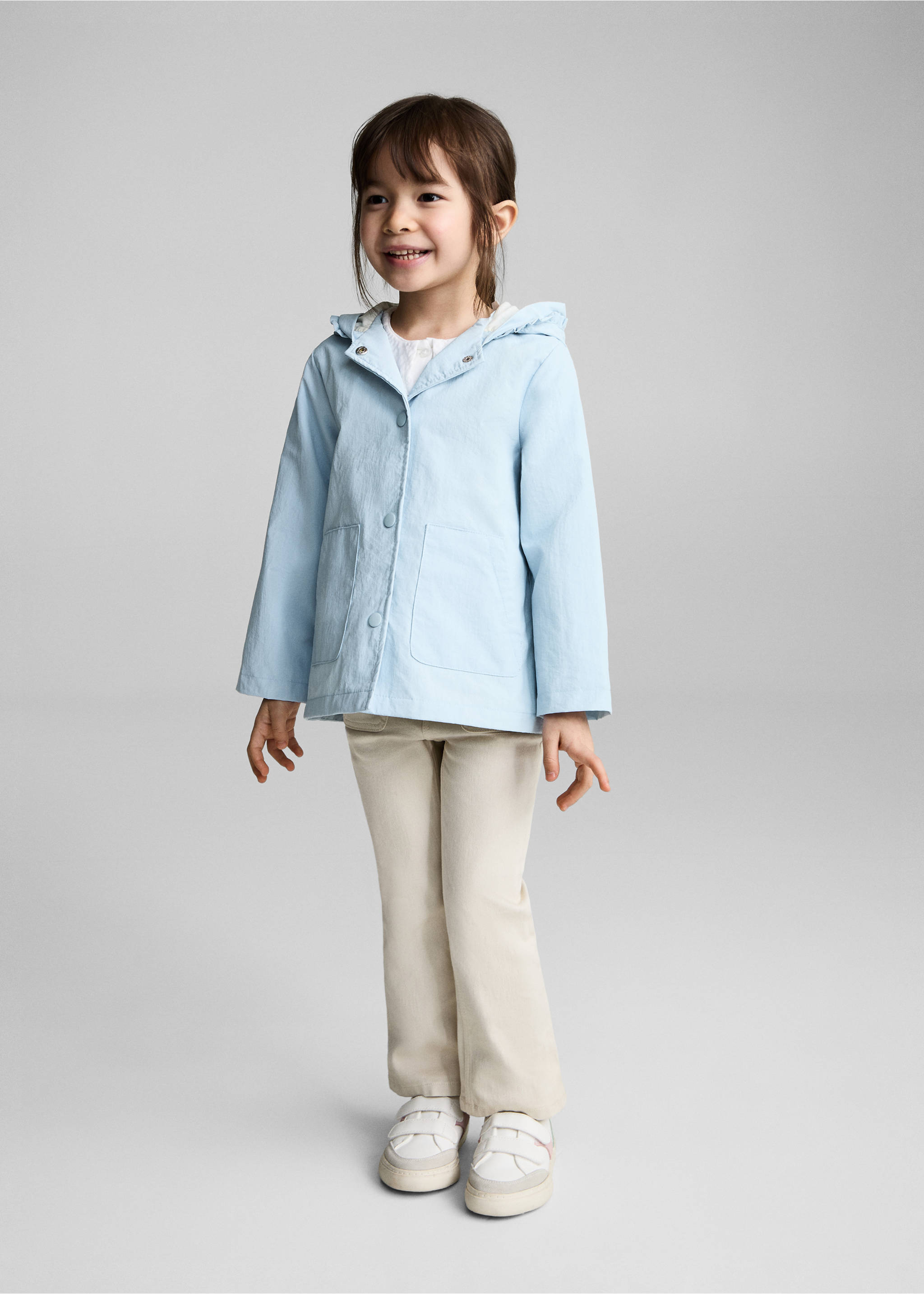 Veste imperméable à capuche - Plan général, Bleu ciel. Ref: 87094794-00.