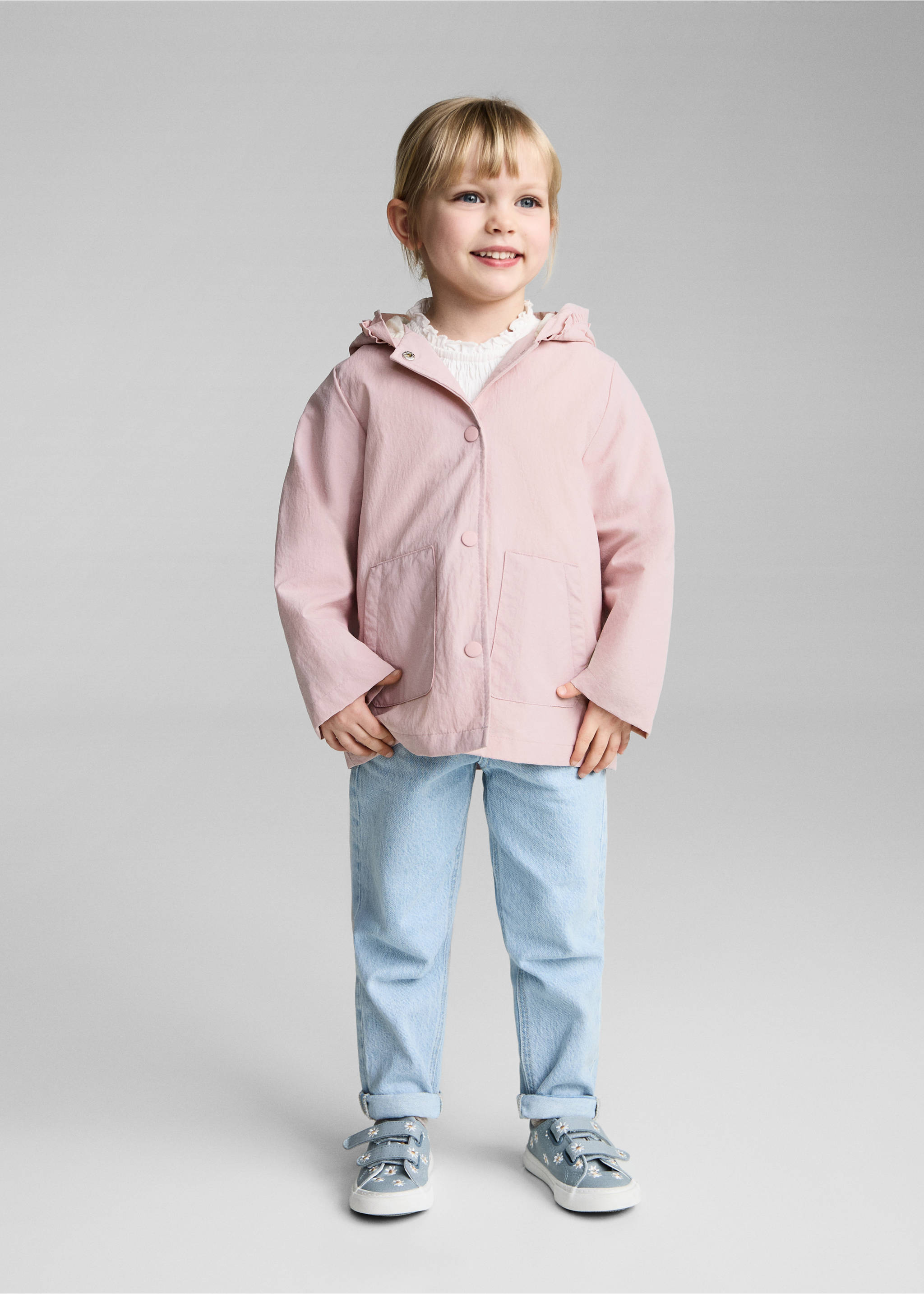 Wasserabweisende Kapuzenjacke - Allgemeine Ansicht, Rosa. Ref: 87094794-00.