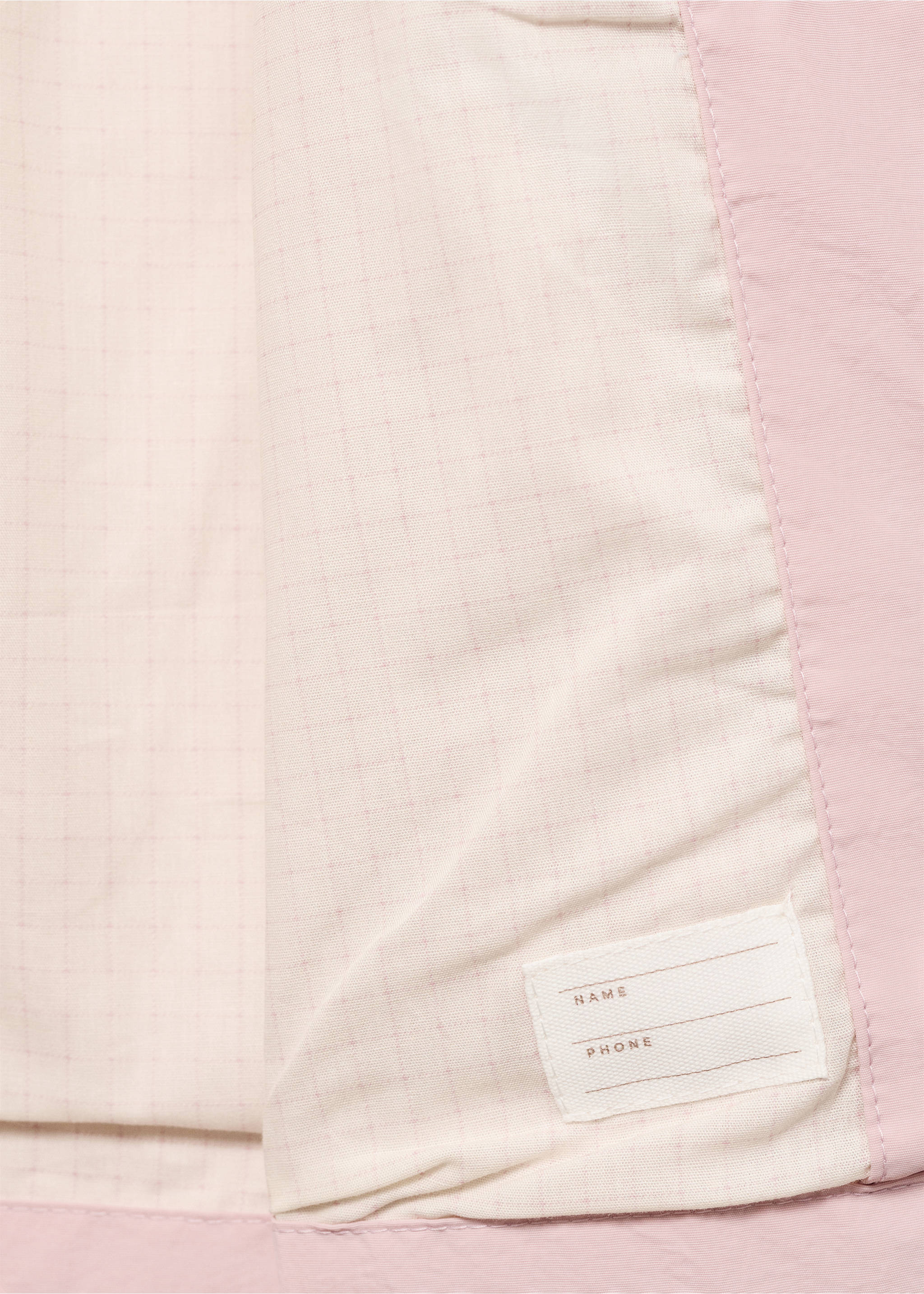 Wasserabweisende Kapuzenjacke - Detail des Artikels 8, Rosa. Ref: 87094794-00.