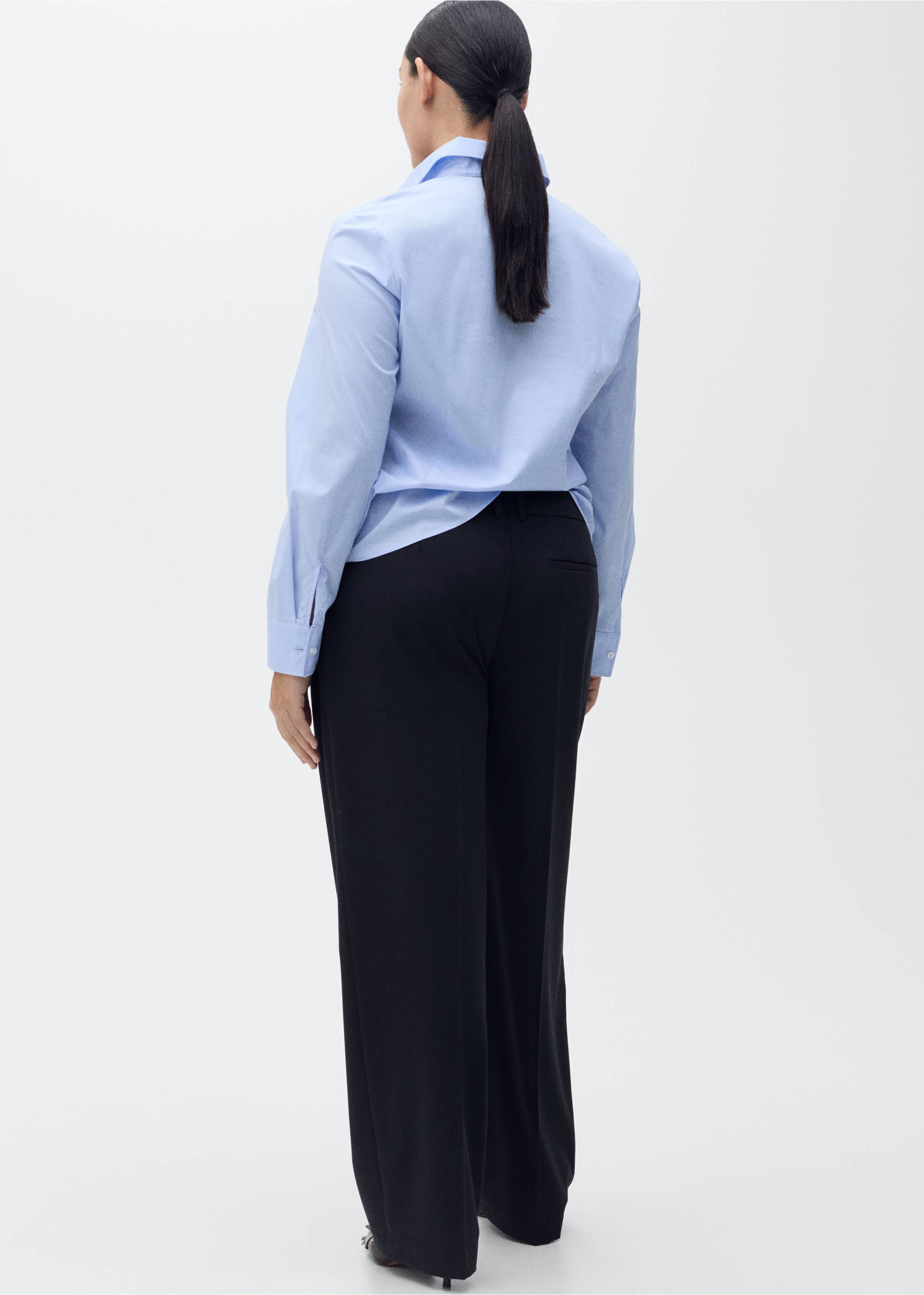 Gerade Bundfaltenhose - Detail des Artikels 4, Dunkles Marineblau. Ref: 87094799-00.