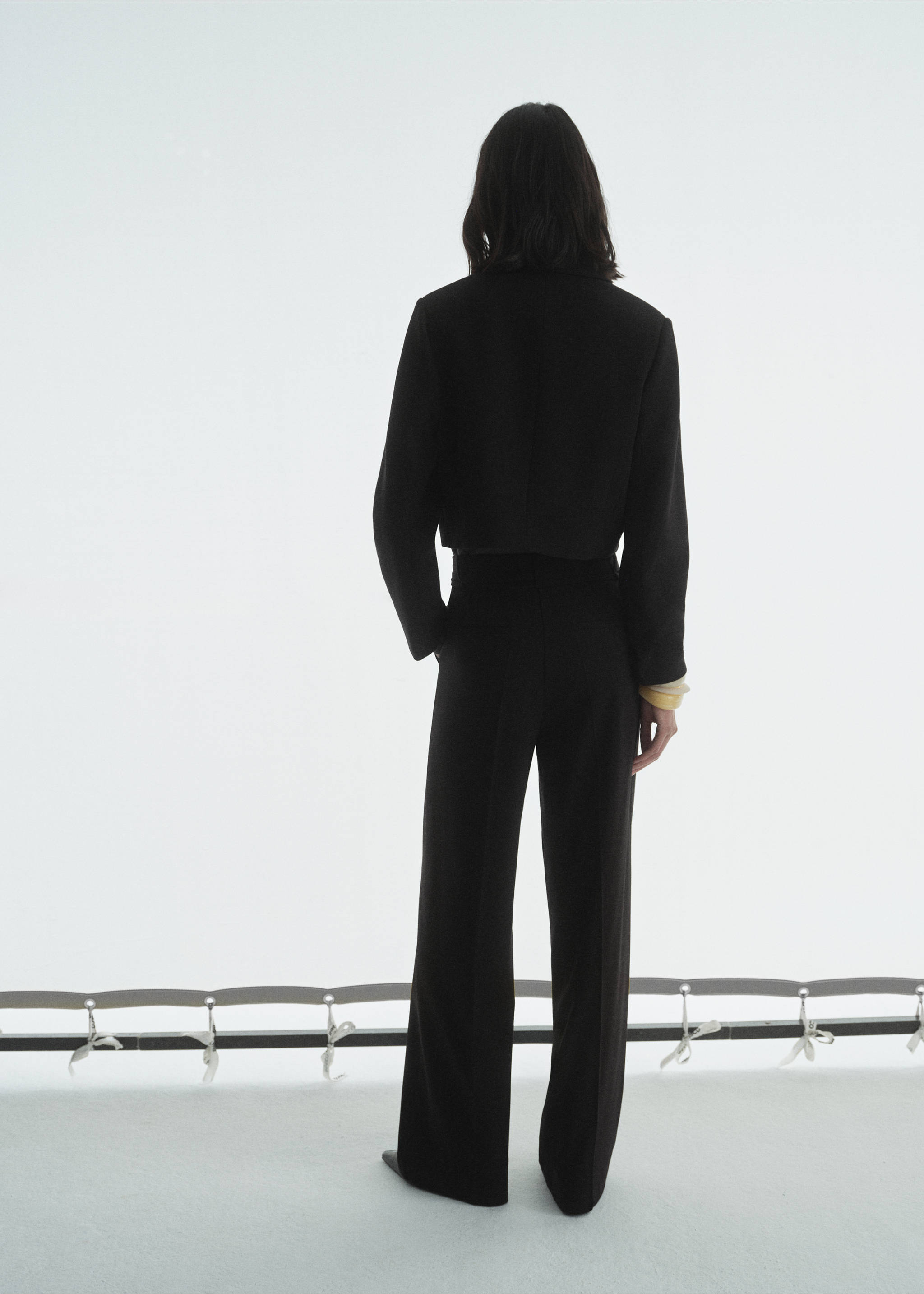 Sakko mit Reverskragen - Rückseite des Artikels, Schwarz. Ref: 87094801-00.