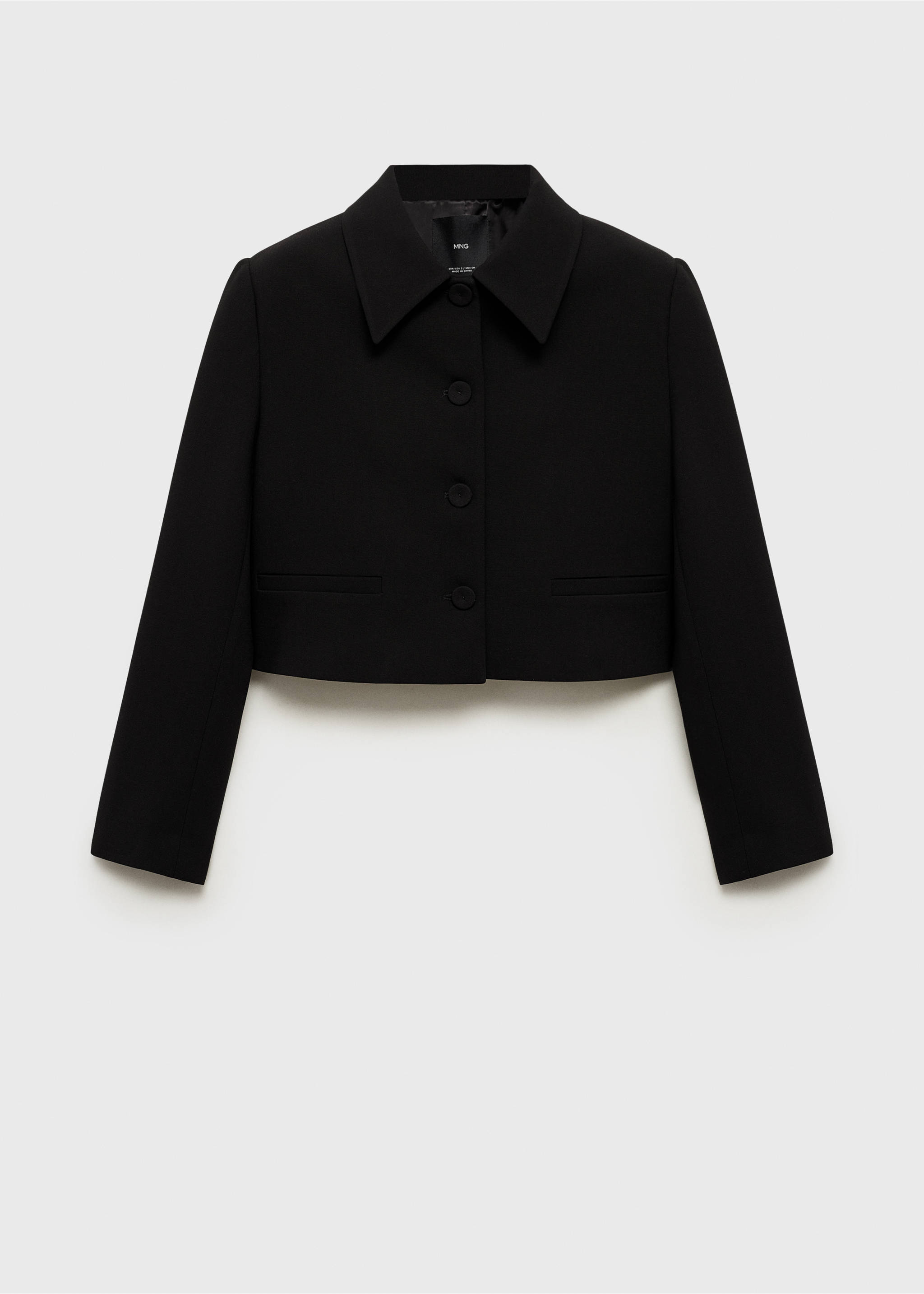 Suit jacket with lapels - Article without model, Black. Ref: 87094801-00.