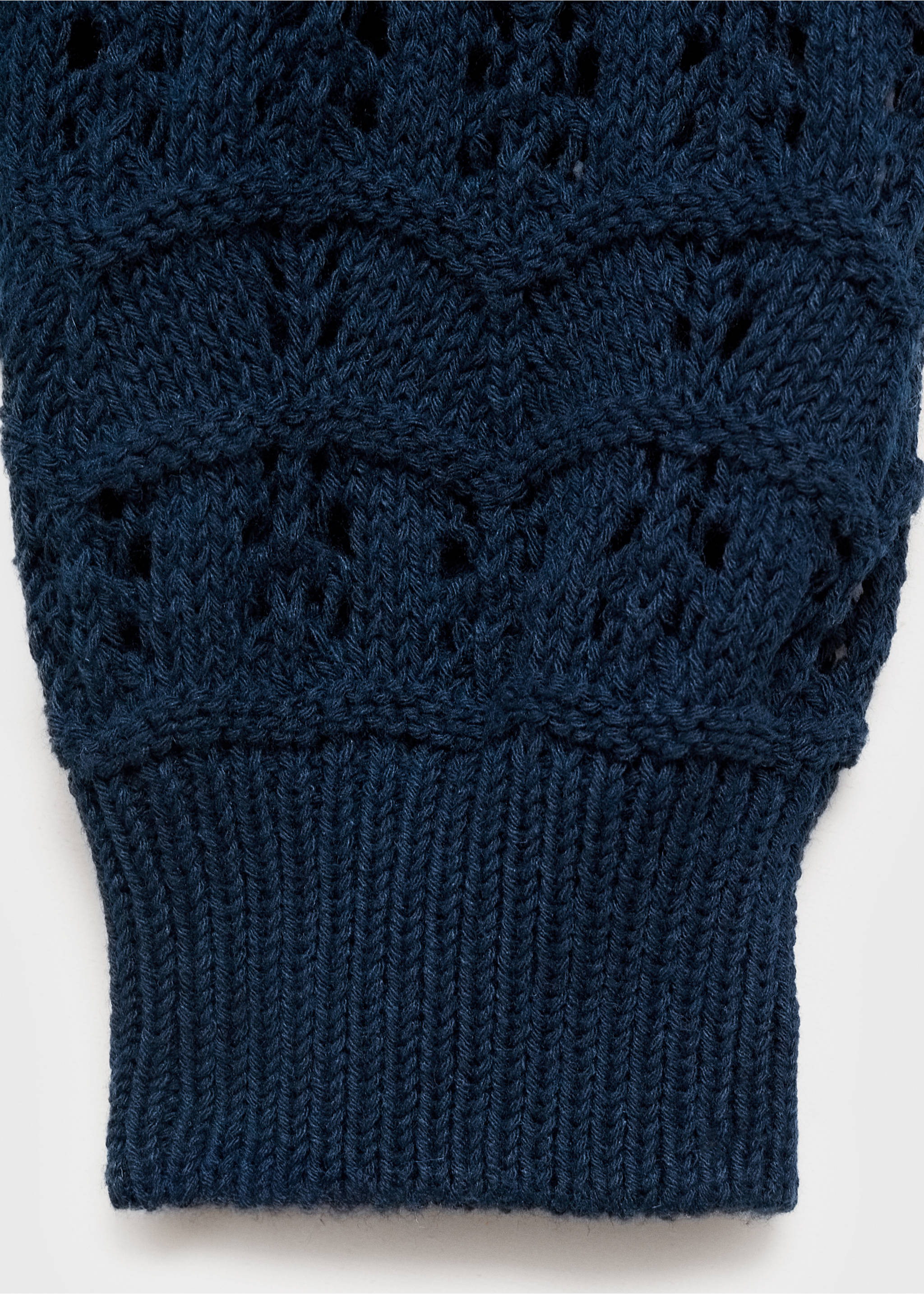 Cardigan din tricot ajurat - Detaliu al articolului 0, Bleumarin închis. Ref: 87094804-00.