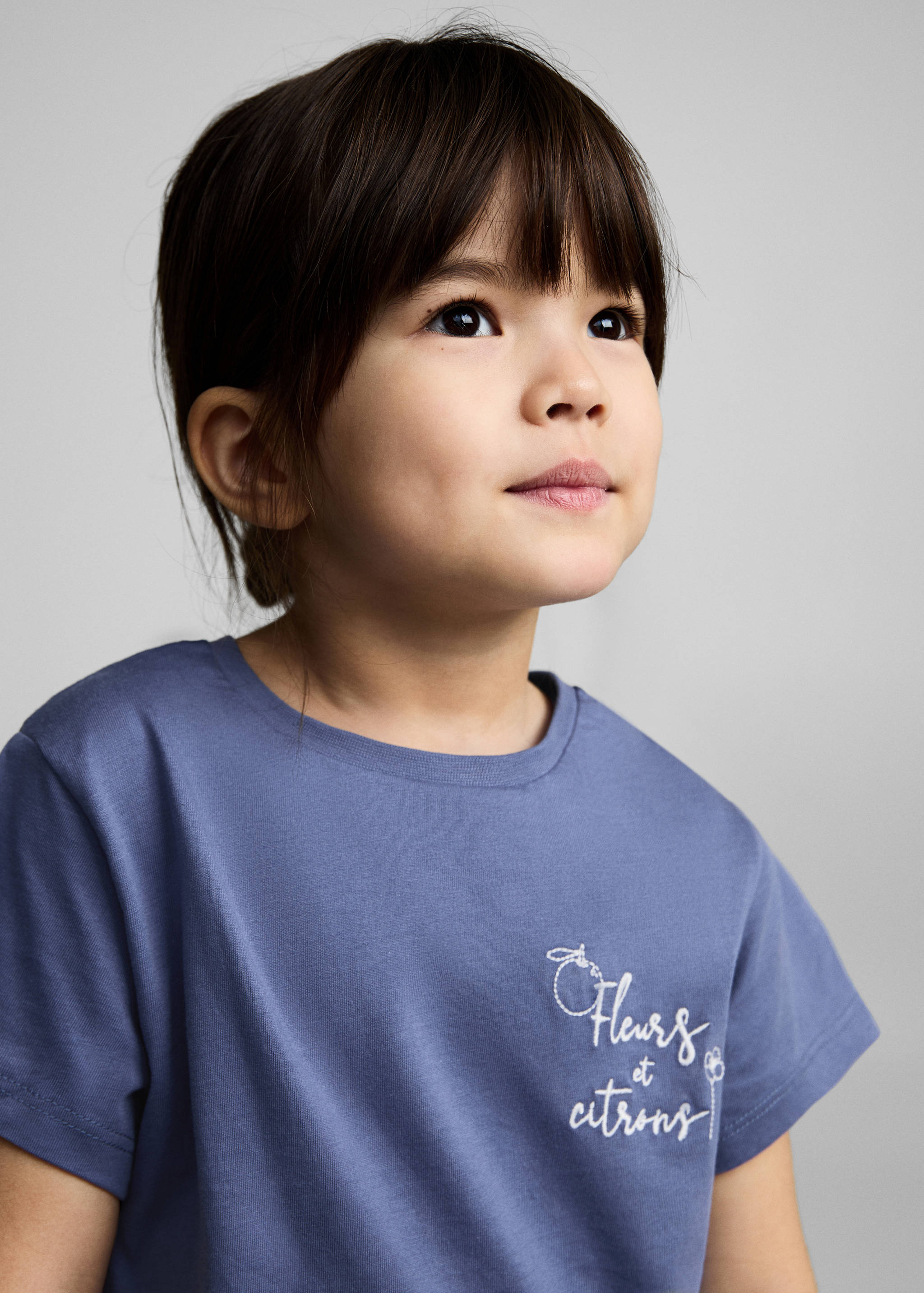 Embroidered cotton T-shirt - Details of the article 1