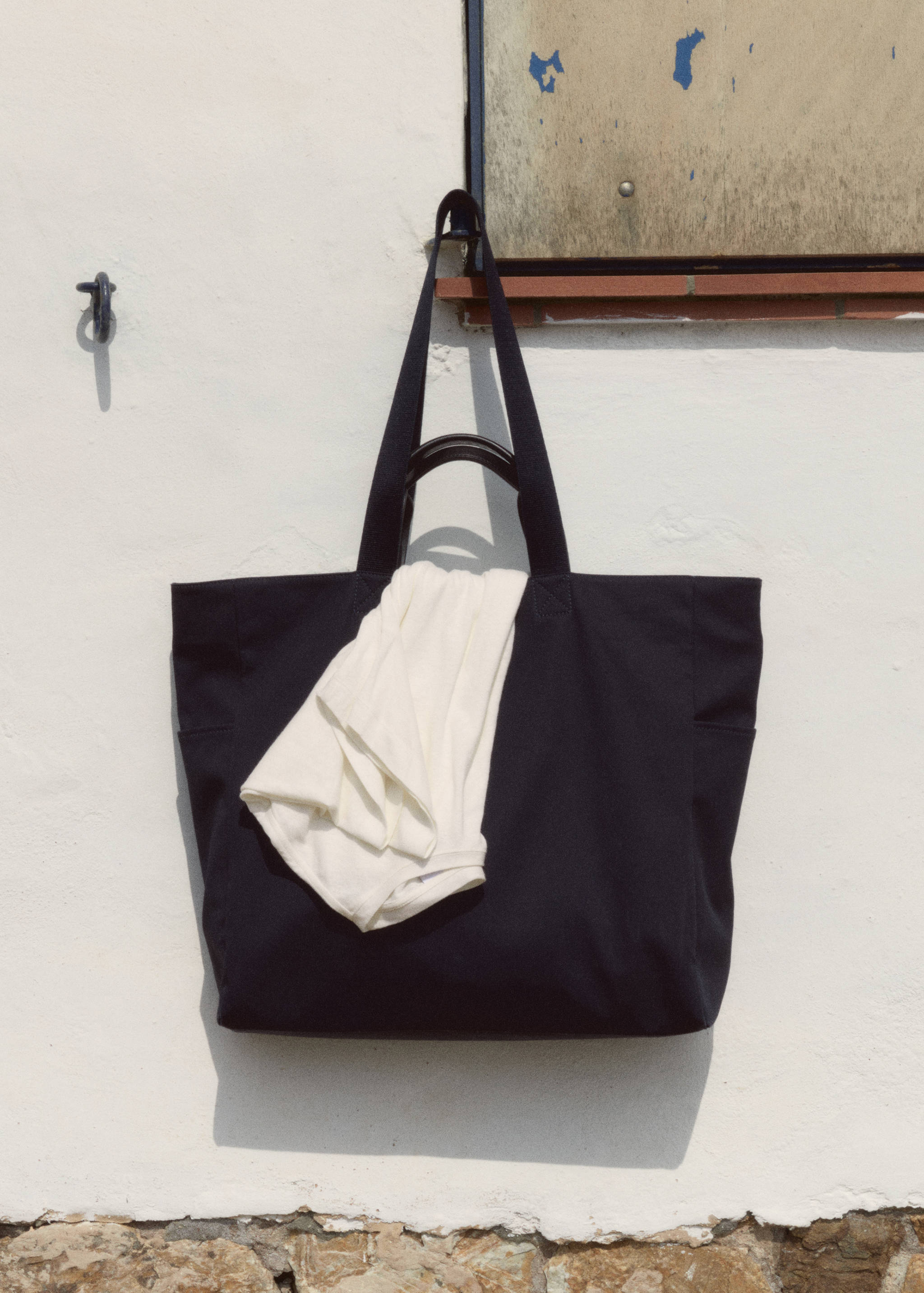 Tote-Bag aus Baumwolle mit Taschen - Allgemeine Ansicht
