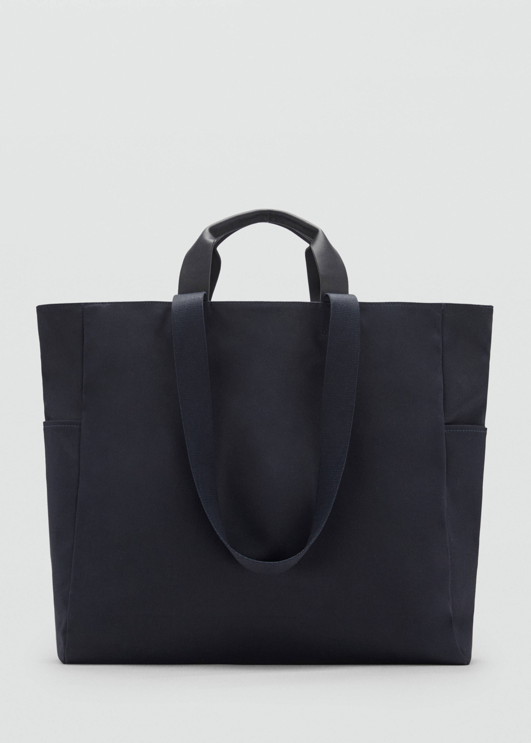 Geantă tote din bumbac cu buzunare - Articol fără model