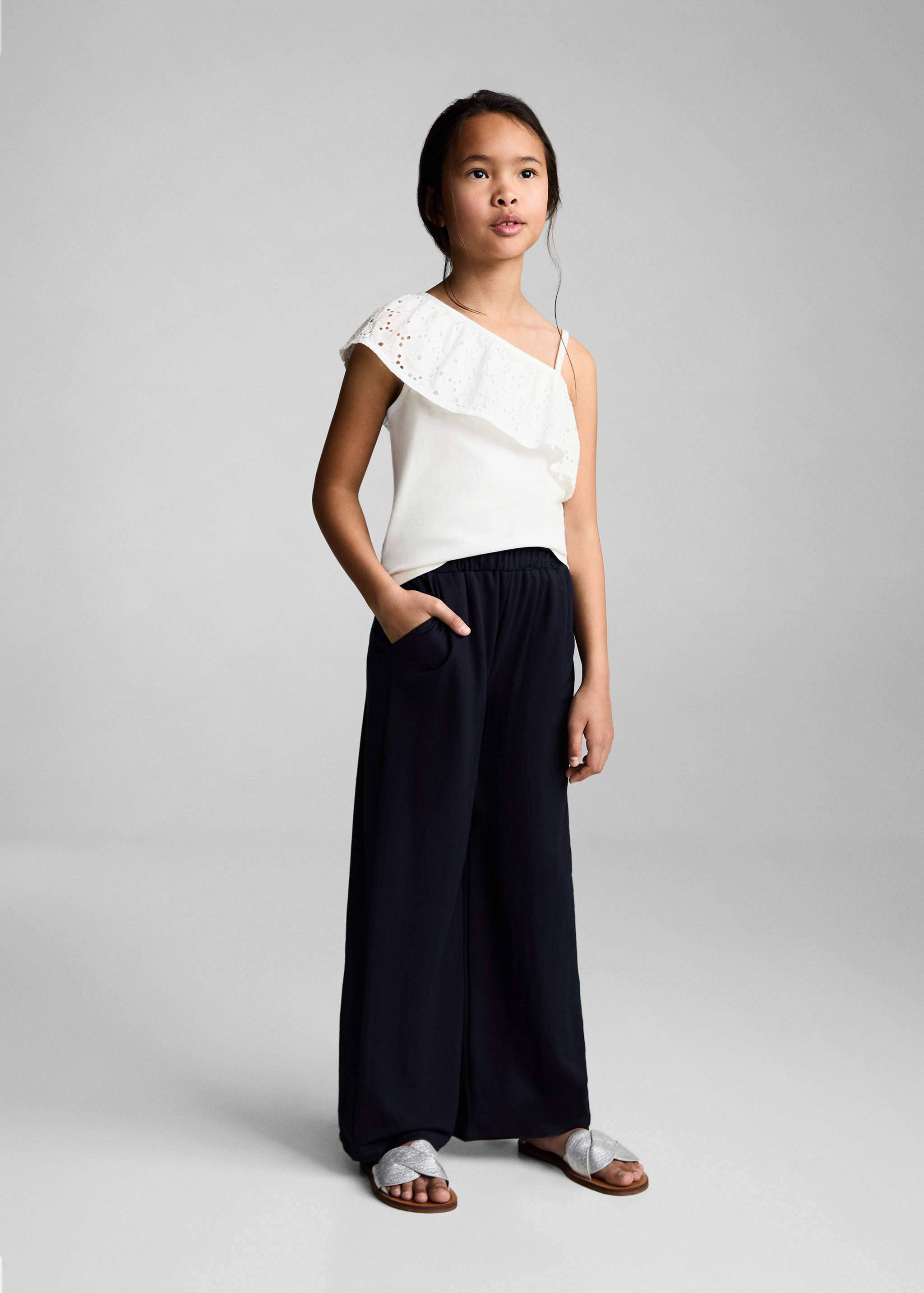 Fluid culotte pants - General plane
